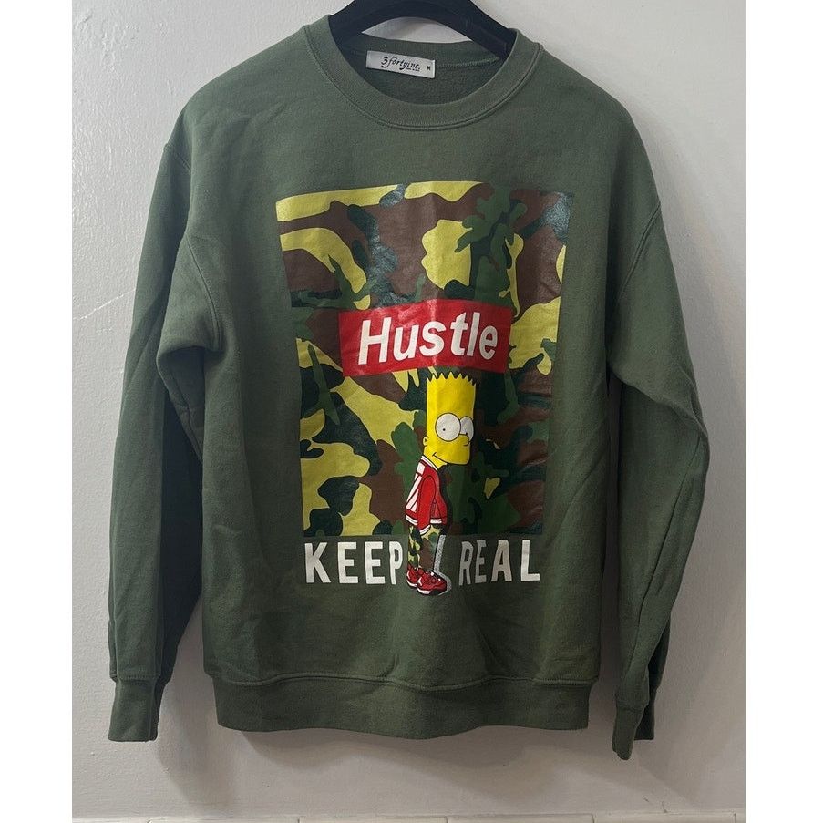 Other Bart Simpson Hustle Crewneck Sweatshirt - Size US M / EU 48-50 / 2 - 14 Thumbnail