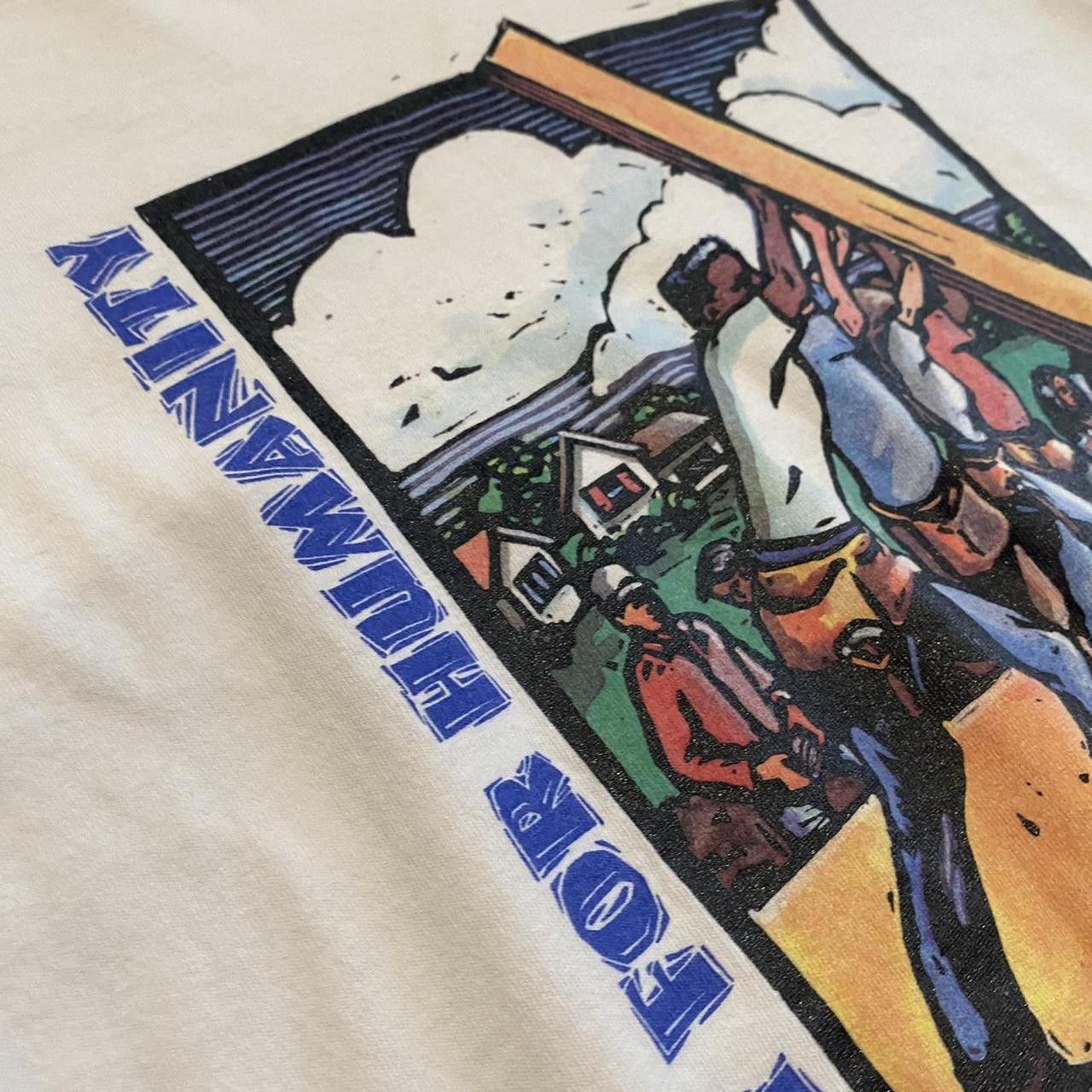 Fruit Of The Loom Fruit of the Loom Men's White and Blue Tshirt Size US L / EU 52-54 / 3 - 3 Thumbnail