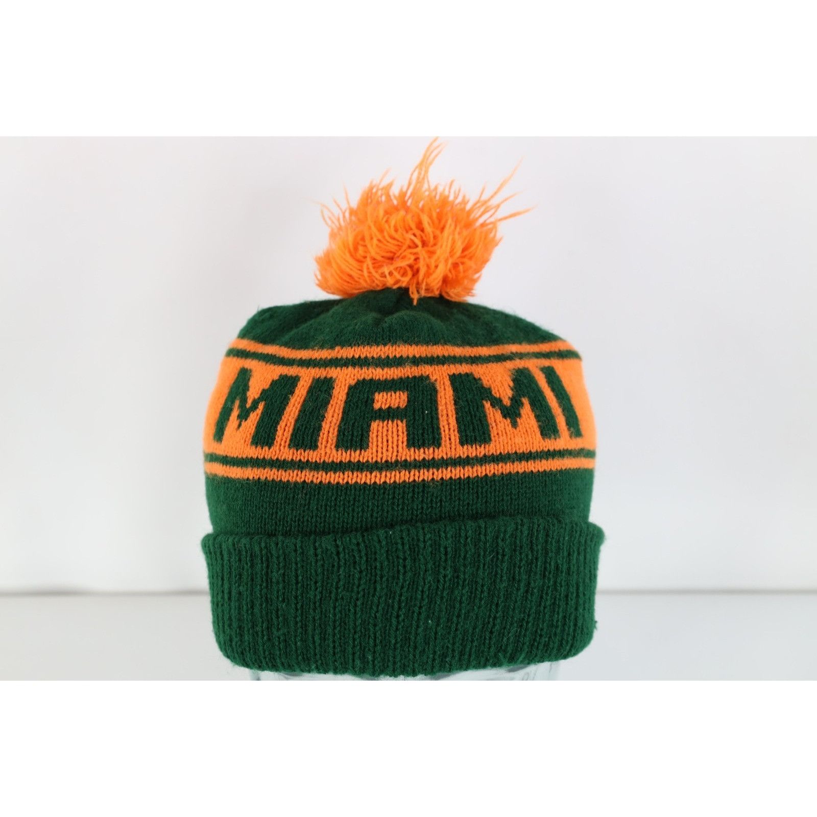 Vintage Vintage 90s Spell Out University of Miami Hurricanes Beanie Size ONE SIZE - 1 Thumbnail