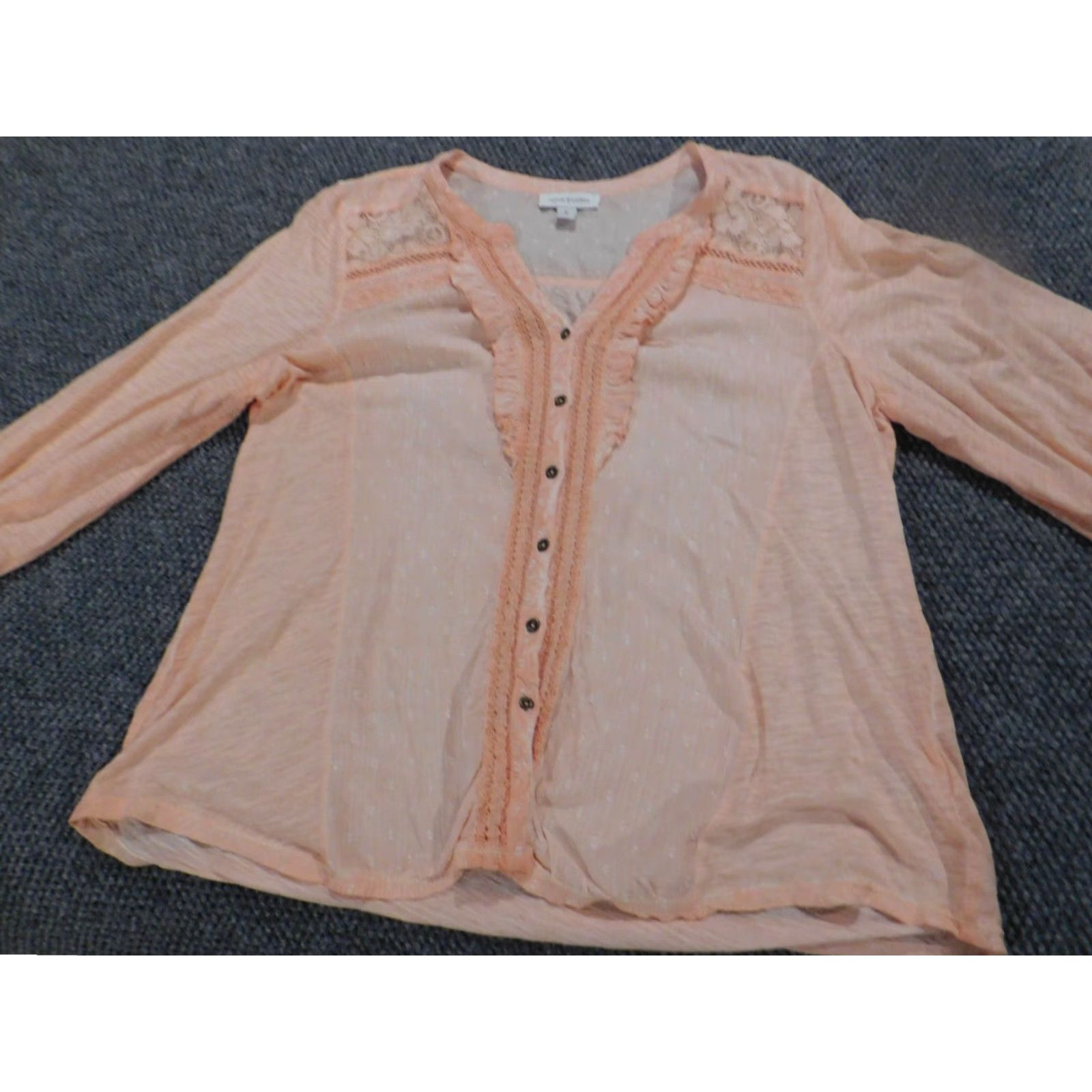 Vintage VINTAGE America Womens Blouse L Pink Button Up Nine West Size L / US 10 / IT 46 - 4 Thumbnail