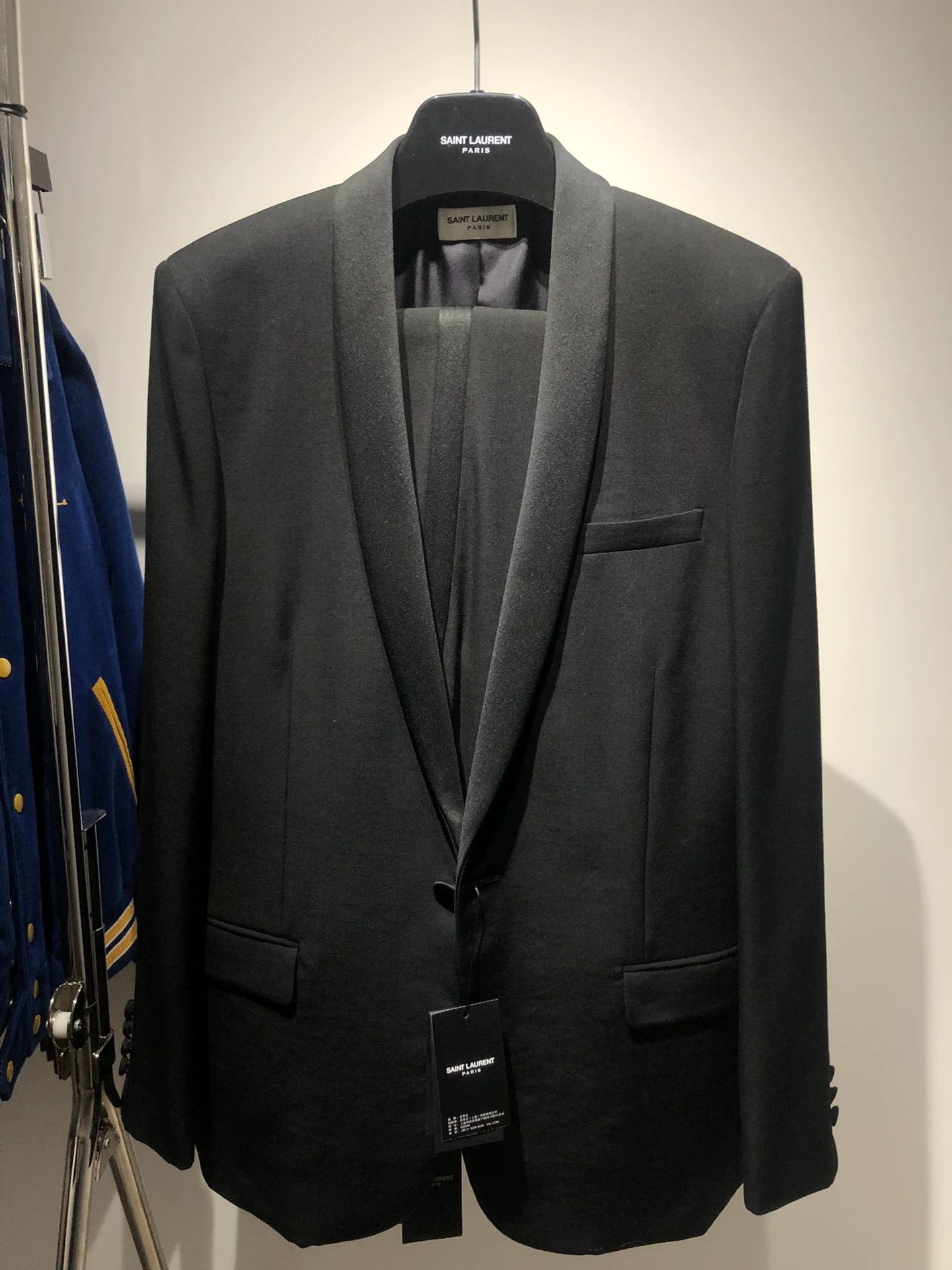 Saint Laurent Paris Saint Laurent Paris Qingguo collar first year suit jacket Size US M / EU 48-50 / 2 - 1 Thumbnail
