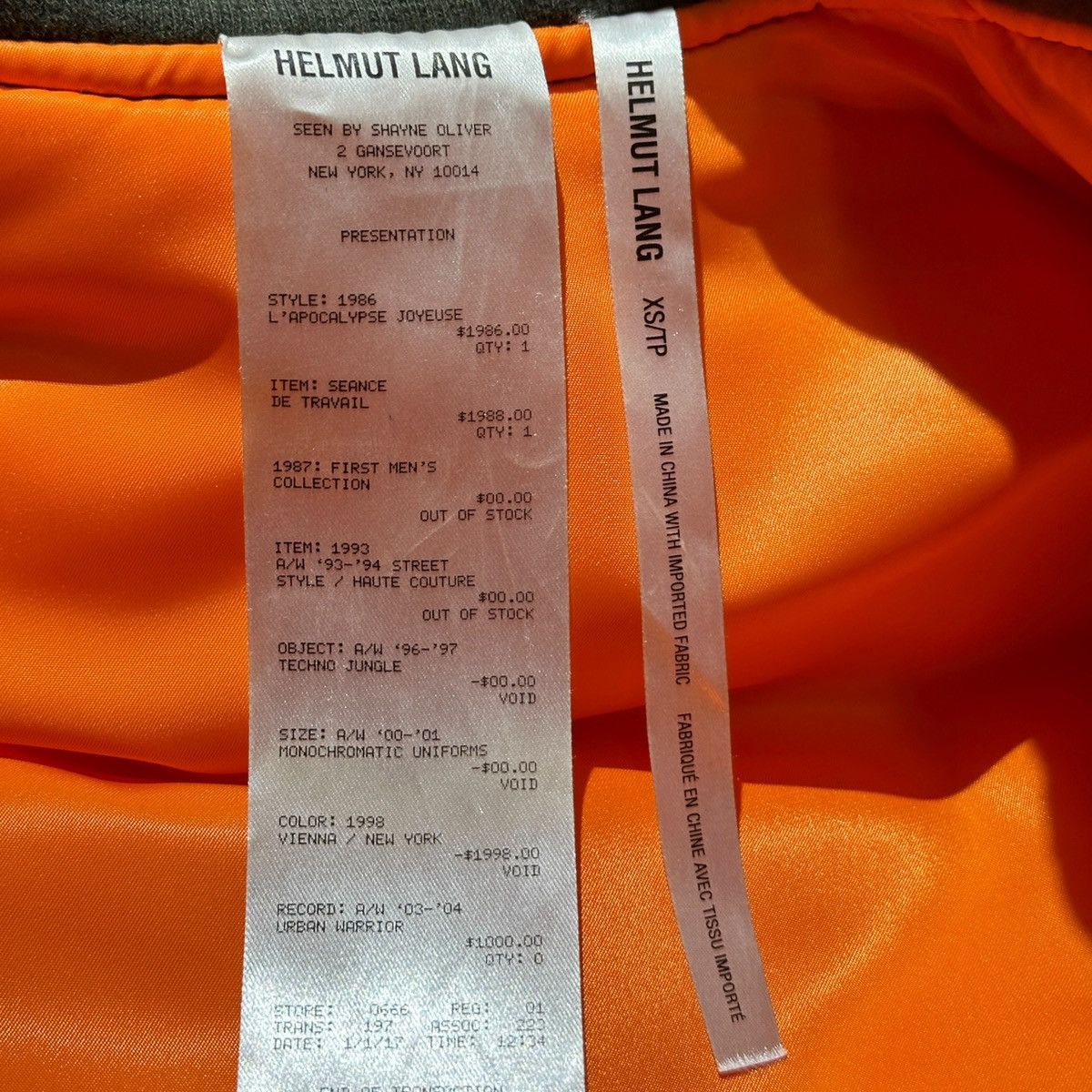 Helmut Lang RARE Shayne Oliver 4 arm bomber Size US XS / EU 42 / 0 - 3 Thumbnail