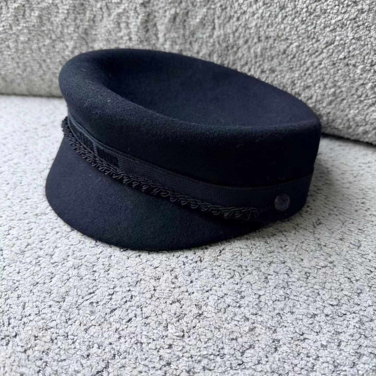 Dior Dior Black Embroidered Rope Wool Felt Hat Size ONE SIZE - 3 Thumbnail