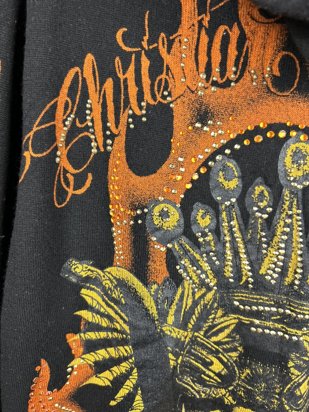 Christian Audigier Christian Audigier Zip Hoodie Black Logo Size US XL / EU 56 / 4 - 16 Thumbnail