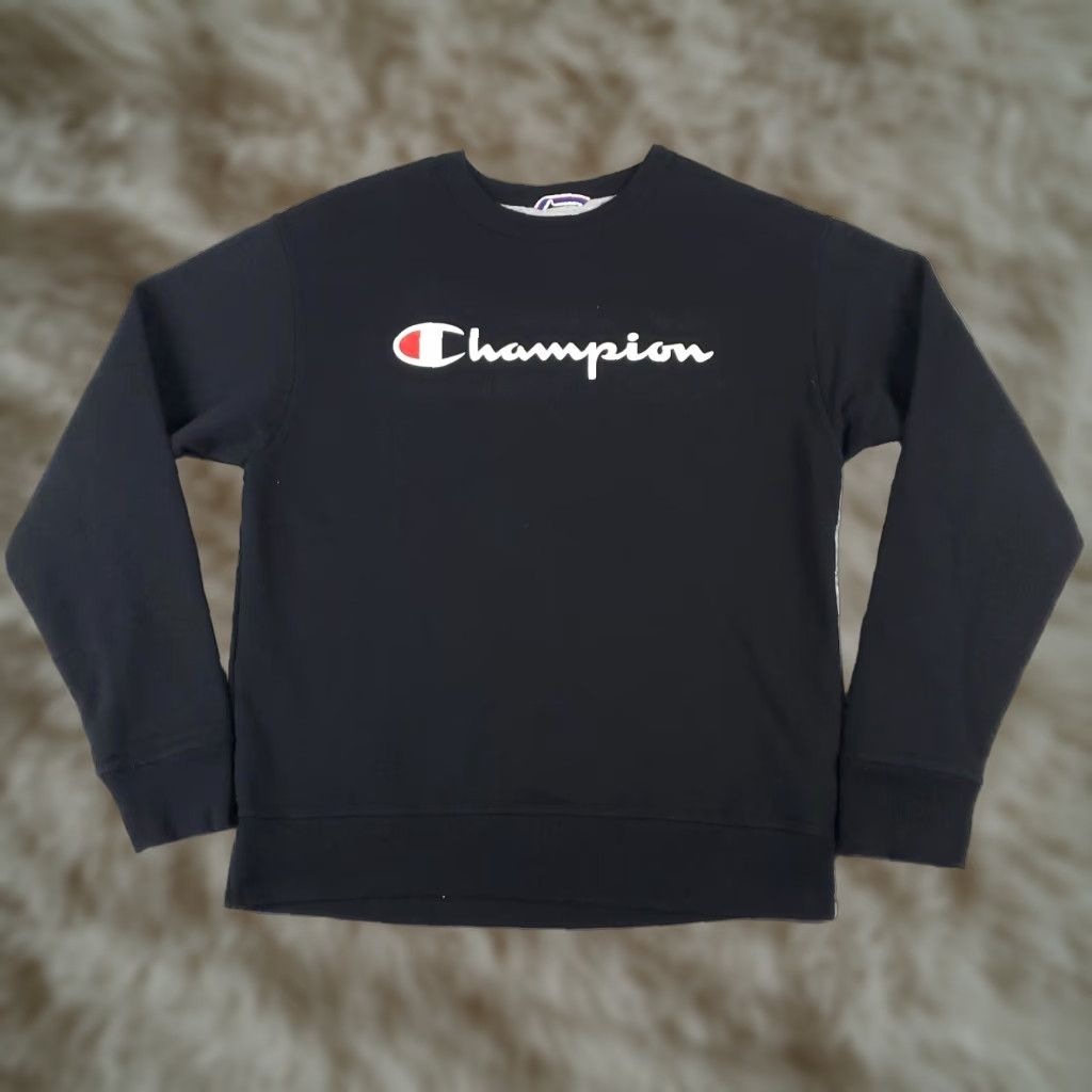 Champion Mens Champion Sweater XL Extra Large Black Casual Pullover Size US XL / EU 56 / 4 - 1 Thumbnail