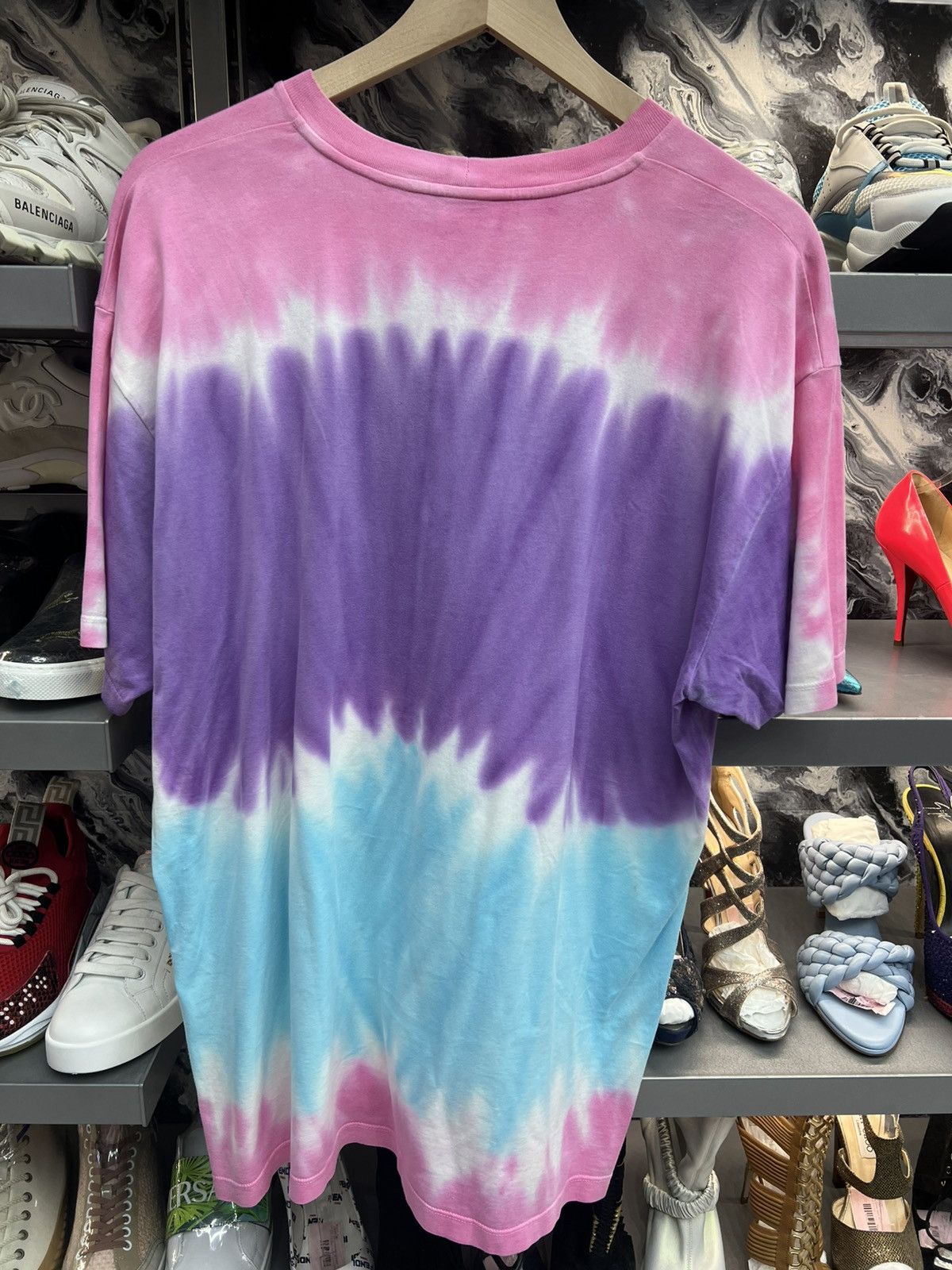 Celine Celine Multicolor Studded Logo Tee Size US XL / EU 56 / 4 - 2 Thumbnail