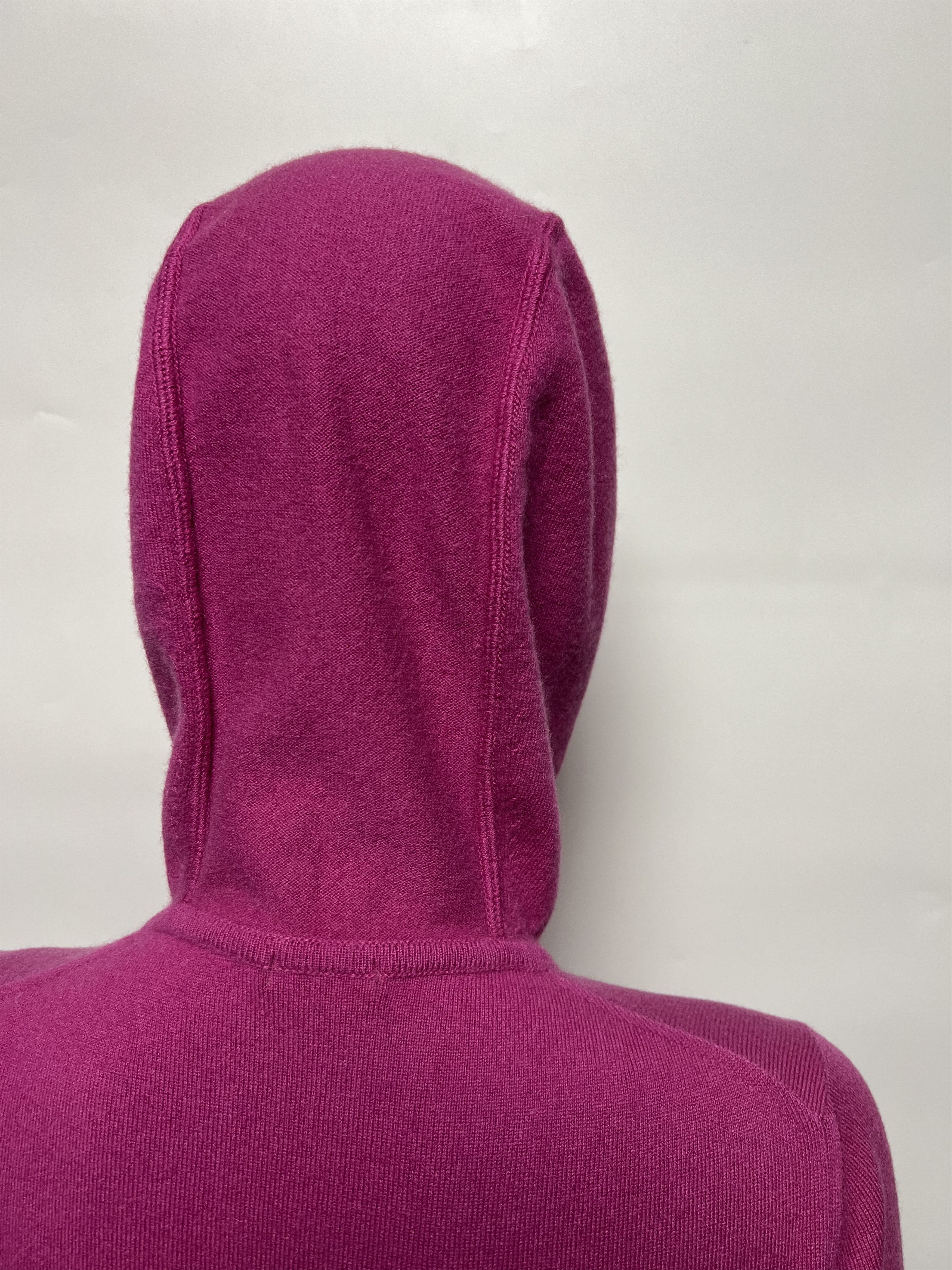 Malo Malo Women’s Fuchsia 100% Cashmere Full Zip Hoodie Size IT44 Size M / US 6-8 / IT 42-44 - 5 Thumbnail
