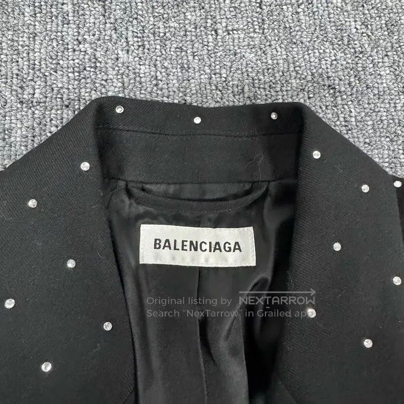 Balenciaga Balenciaga Black Sequined Waterdrop Blazer Size XS / US 0-2 / IT 36-38 - 5 Thumbnail