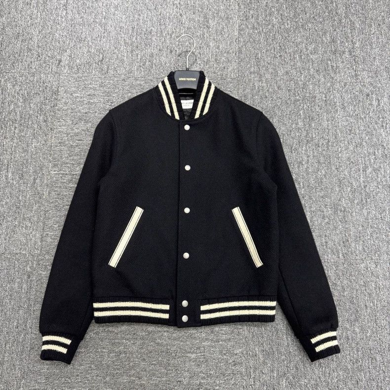 Saint Laurent Paris Saint Laurent Paris Cowhide letter wool baseball jacket Size US S / EU 44-46 / 1 - 1 Thumbnail