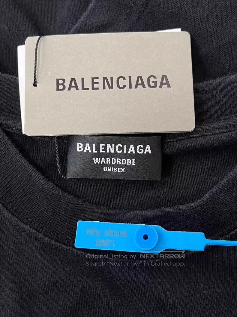 Balenciaga Balenciaga Mosaic Blurred Logo BB Letter Loose Short Sleev Size S / US 4 / IT 40 - 5 Thumbnail