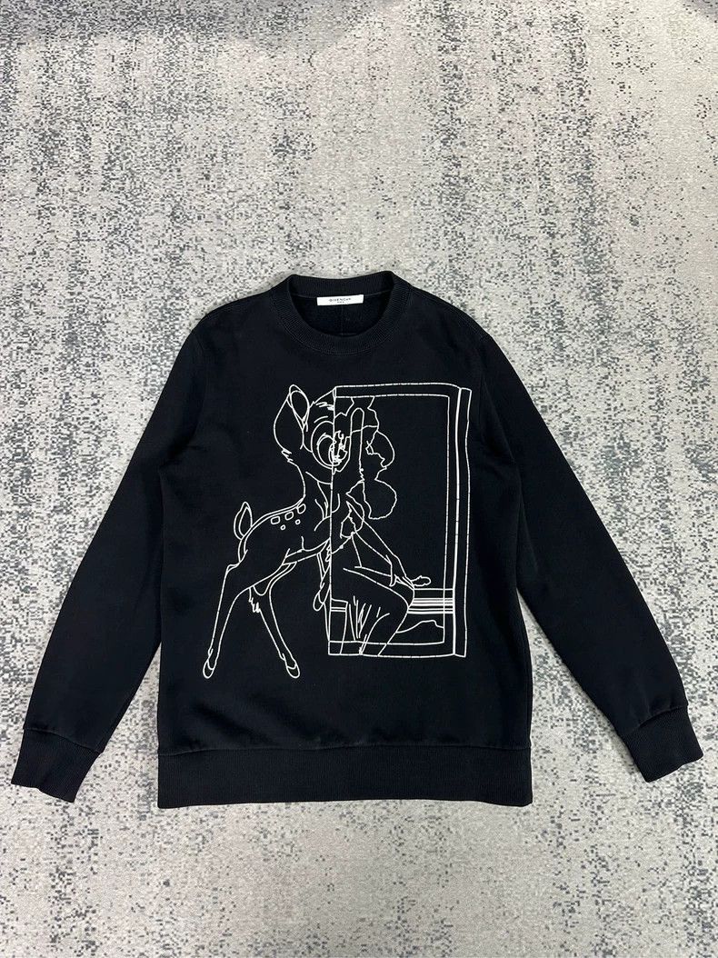 Givenchy Givenchy Striped Deer Double Hoodie S Size US S / EU 44-46 / 1 - 1 Thumbnail