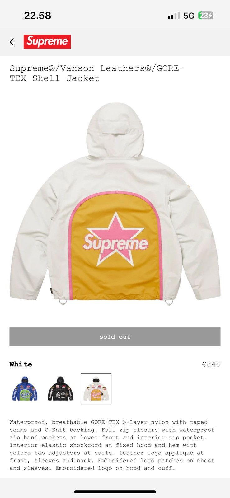 Supreme × Vanson Leathers Supreme X vanson Size US L / EU 52-54 / 3 - 2 Thumbnail
