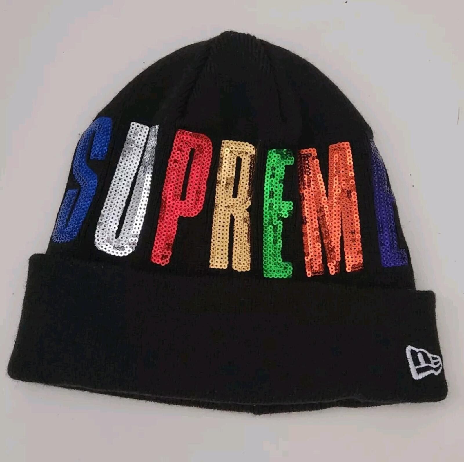 Supreme Supreme New Era® Rhinestone Beanie Black available to ship