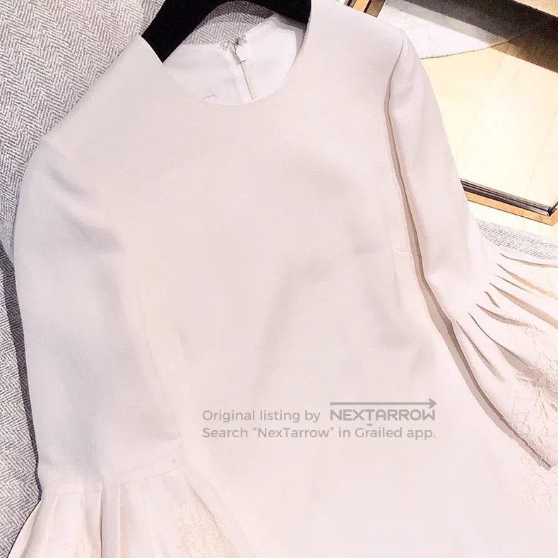 Valentino Valentino Cream lace panelled dress dress Size XS / US 0-2 / IT 36-38 - 5 Thumbnail