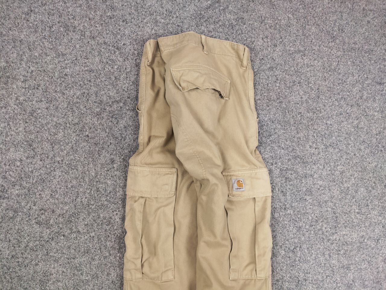 Carhartt × Vintage Vintage 90's Carhartt Beige Faded Canvas Regular Cargo Pants Size US 38 / EU 54 - 4 Thumbnail