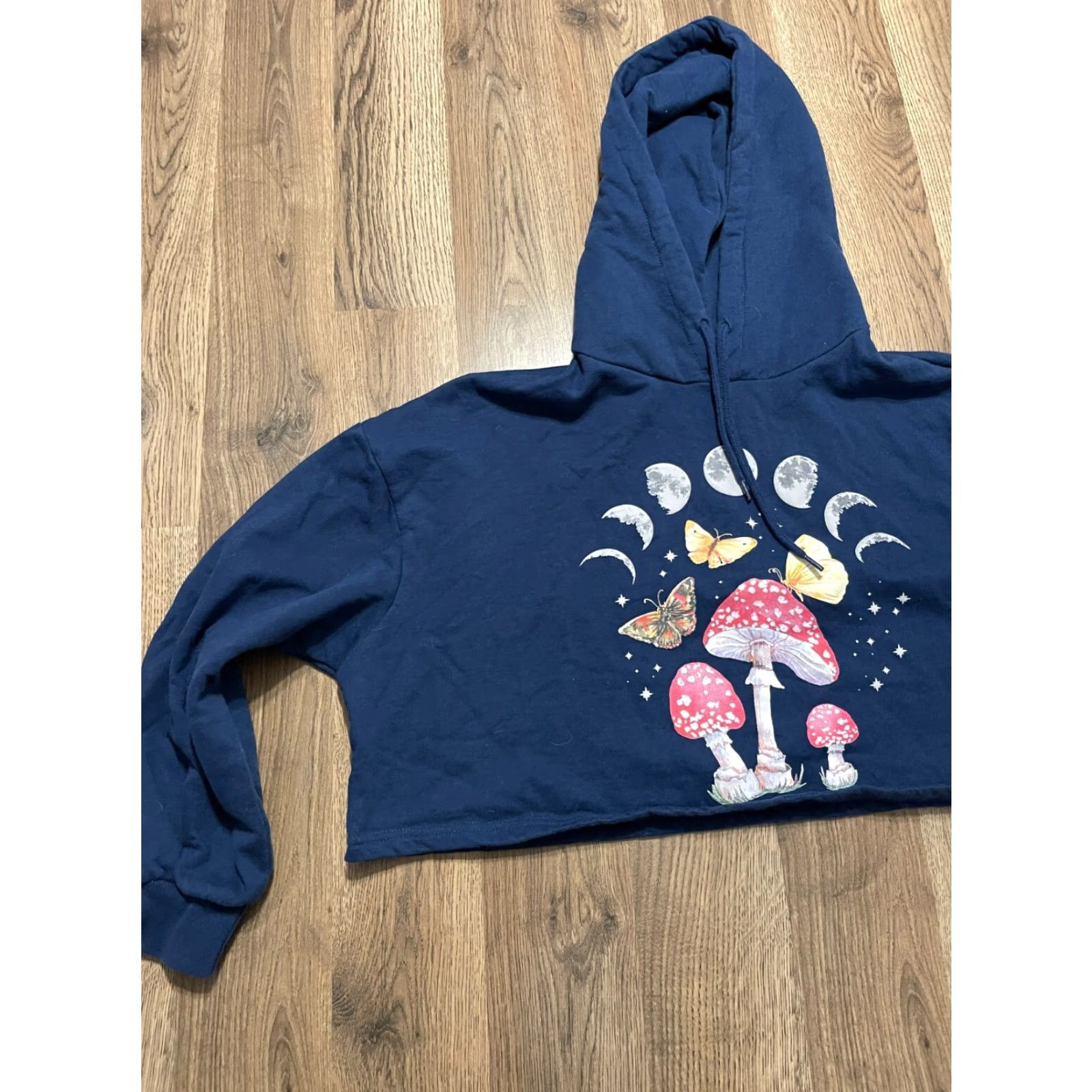 Vintage Mighty Fine Outfit Sweatshirt+Pants, Women's SM, Blue, Butterfly Mushroom Moons, Outfit/Set, Modern, Fall/Spring/Summer, Womens Size S / US 4 / IT 40 - 5 Thumbnail