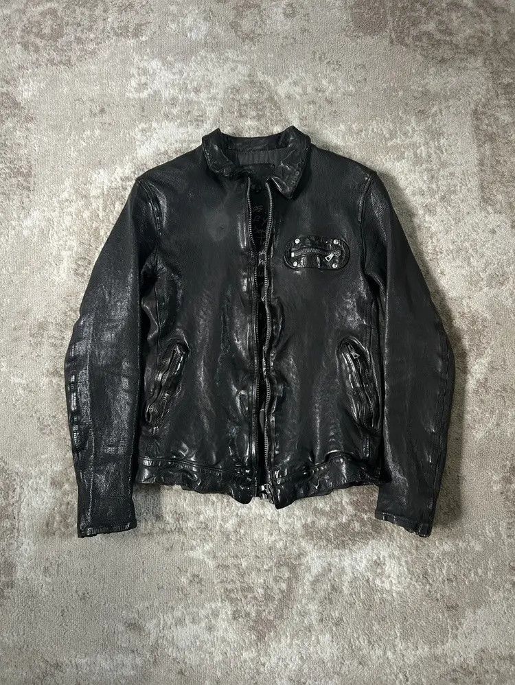 ツ*ュ様 BACKLASH suede leather blouson ツ*ュ様 BACKLASH suede leather blouson ISAMU KATAYAMA