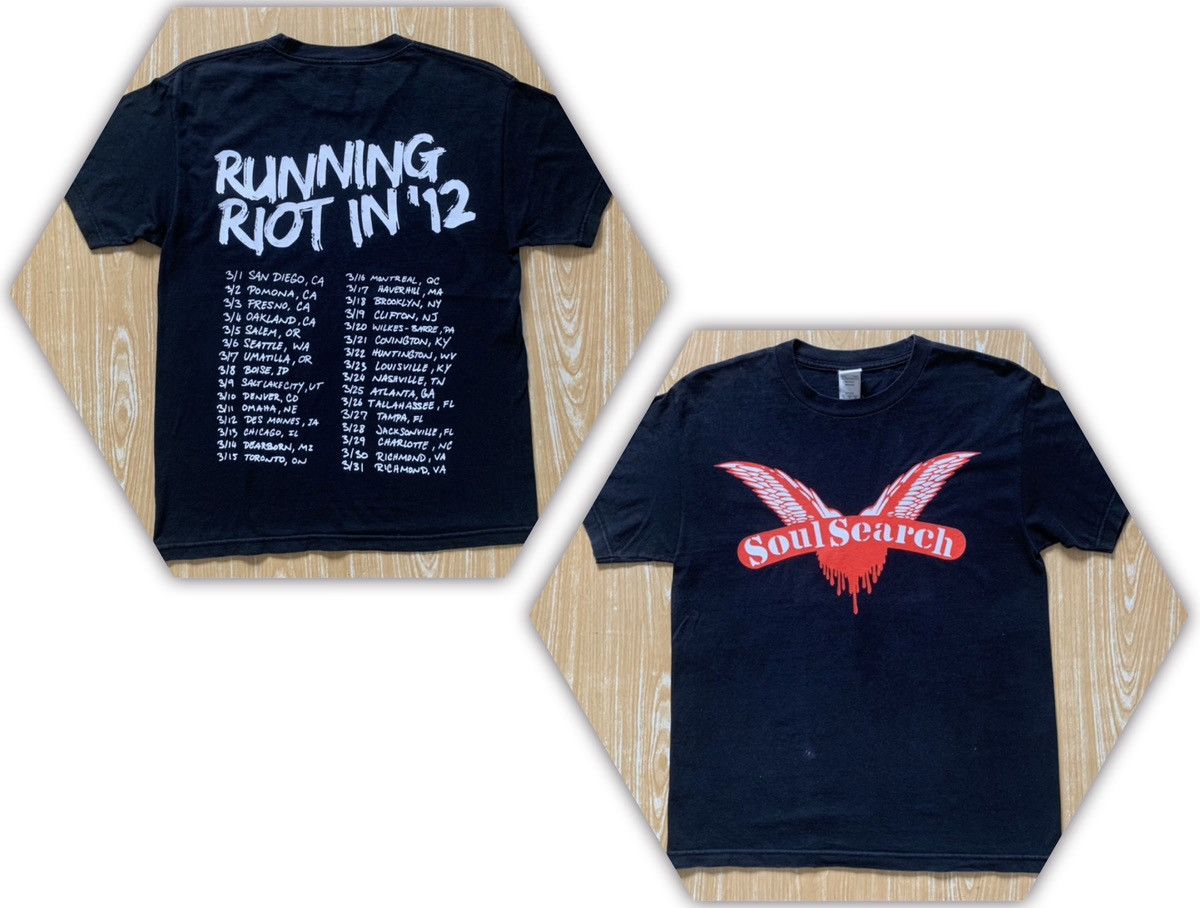 Band Tees Soul Search HardCore Band Running Riot Tour 2012 Size US M / EU 48-50 / 2 - 1 Thumbnail