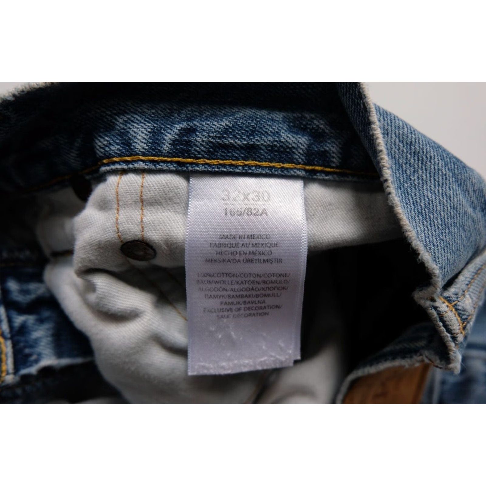 Ralph Lauren VINTAGE Ralph Lauren Polo Jeans 100% Cotton VTG 90s Y2K Men 32x30 Jeans Mens Blue Denim 9" Rise 29" Inseam Size US XS / EU 42 / 0 - 8 Thumbnail