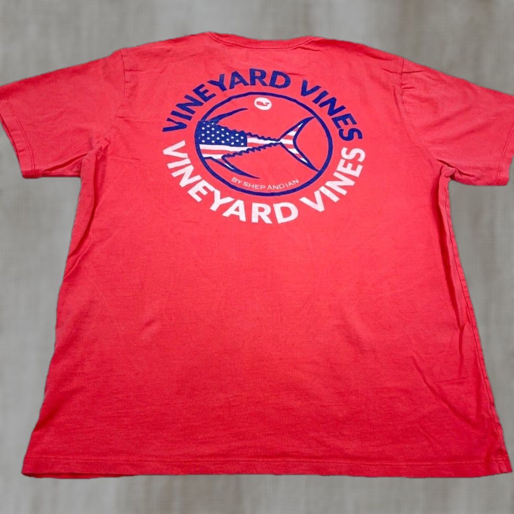Vineyard Vines VINEYARD VINES Shirt Men M Pink Tee Flat Pocket American Preppy Fish Adult Size US M / EU 48-50 / 2 - 1 Thumbnail
