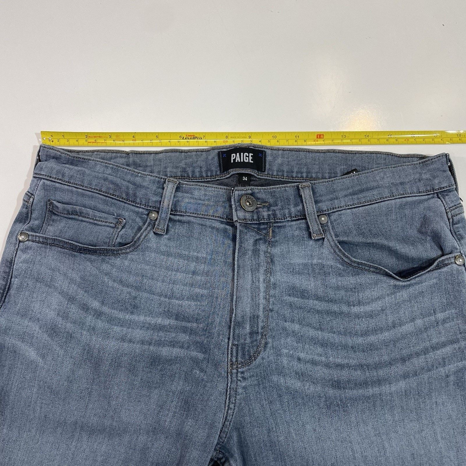 Paige Paige Jeans Men’s Blue Federal Slim Straight Stretch 34x27 Size US 34 / EU 50 - 7 Thumbnail