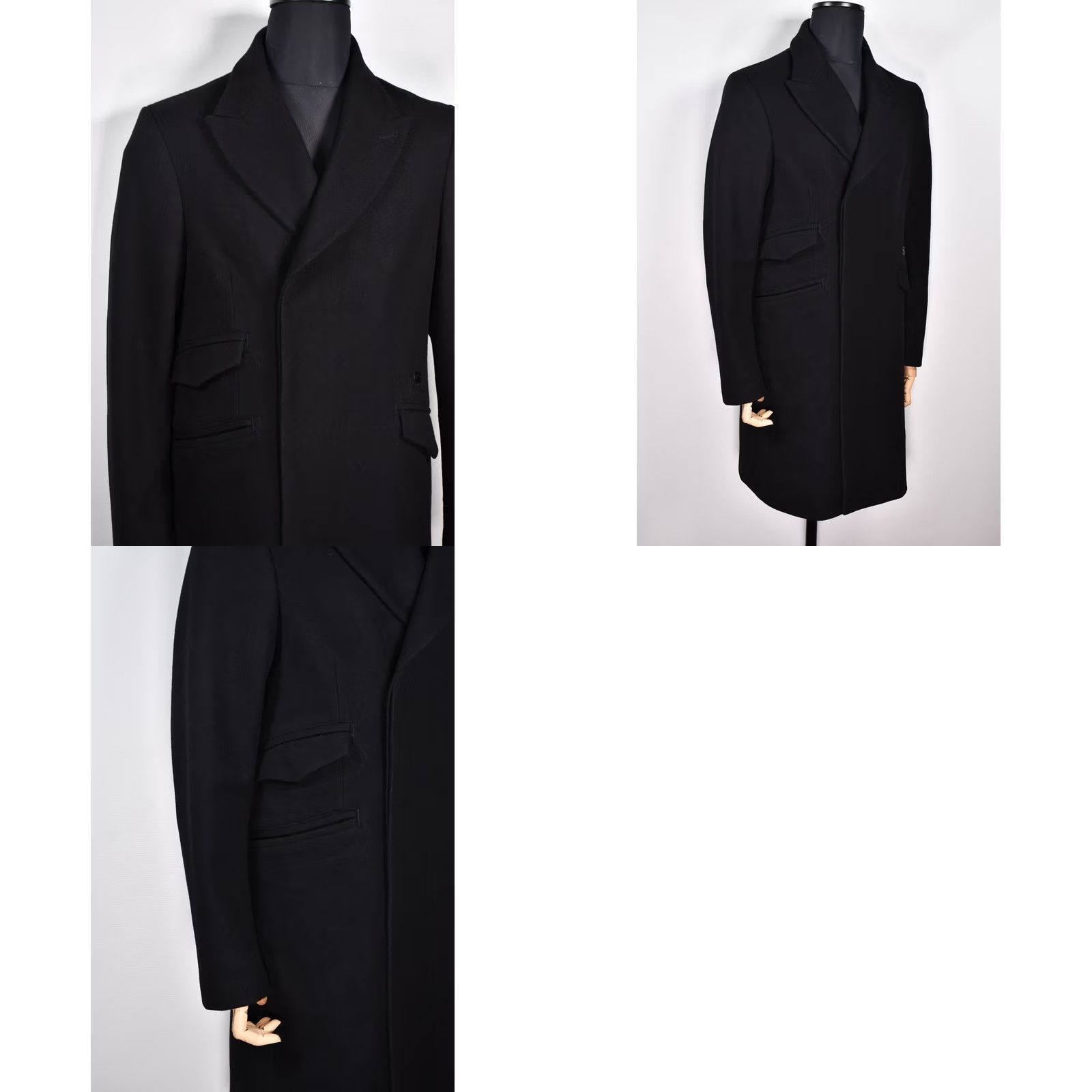 G-Star G-Star Raw Midnight Coat Jacket Long Mens L Black Wool Overcoat Size US L / EU 52-54 / 3 - 8 Thumbnail