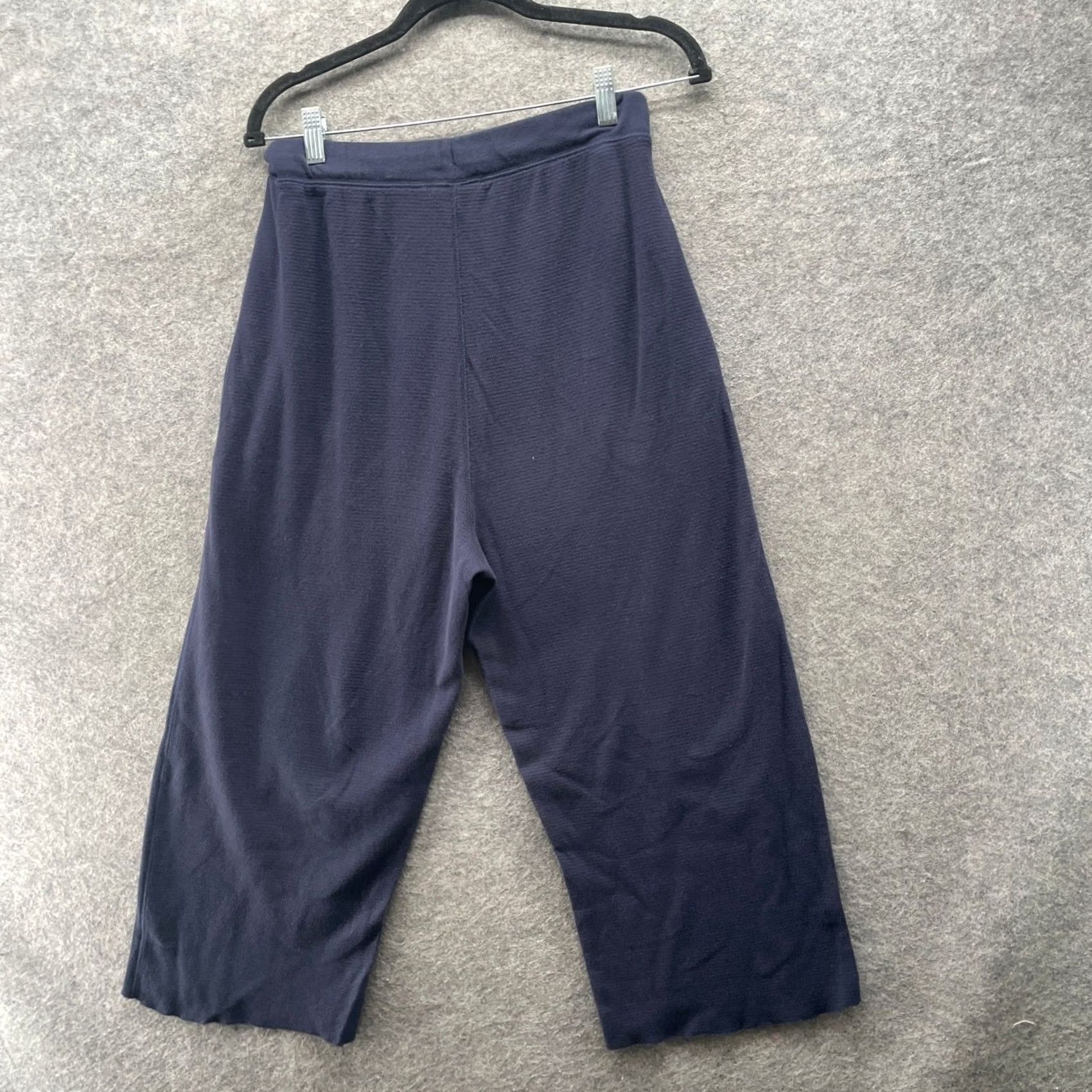 Polo Ralph Lauren Polo Ralph Lauren Sleepwear Pajama Pants Womens M Navy Cropped Wide Leg Cotton Size 32" / US 10 / IT 46 - 2 Thumbnail