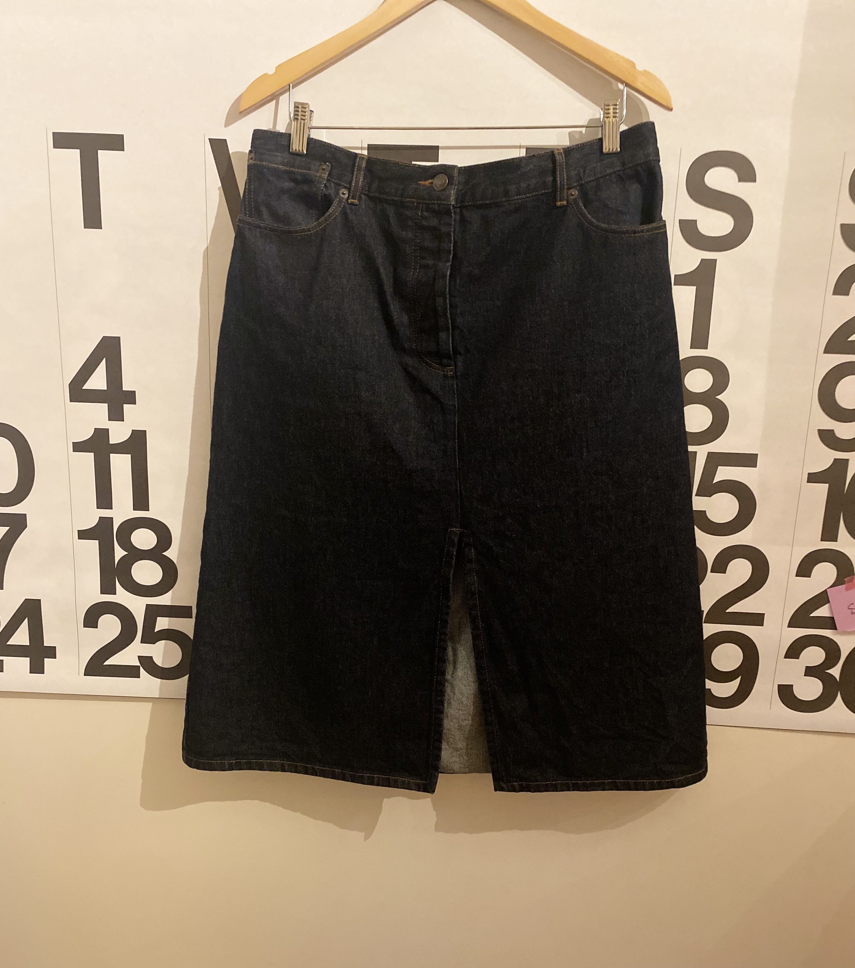 Dries Van Noten Dries Van Noten Slit Denim Midi Skirt Size 30" / US 8 / IT 44 - 2 Thumbnail
