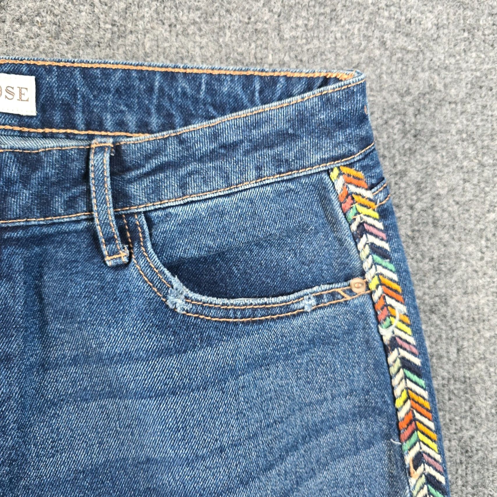 Vintage VINTAGE Knox Rose Jeans Womens Size 10 Blue Embroidered Tapered Bohemian Denim Jeans Womens 10 Blues Embroidered Zipper Size 32" / US 10 / IT 46 - 3 Thumbnail