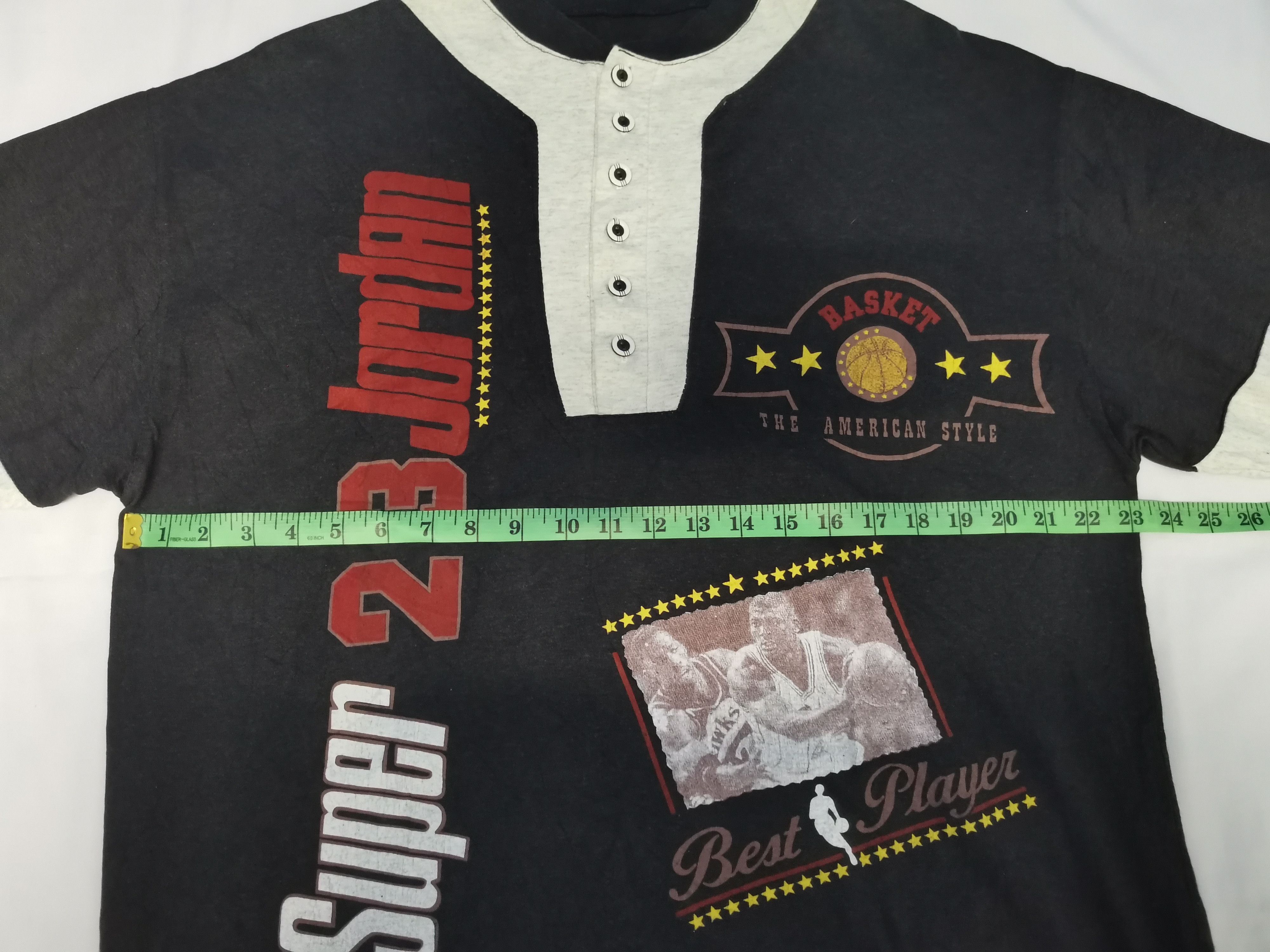 Vintage Vintage Michael Jordan Super 23 Basketball Tee Rodman Size US L / EU 52-54 / 3 - 5 Thumbnail