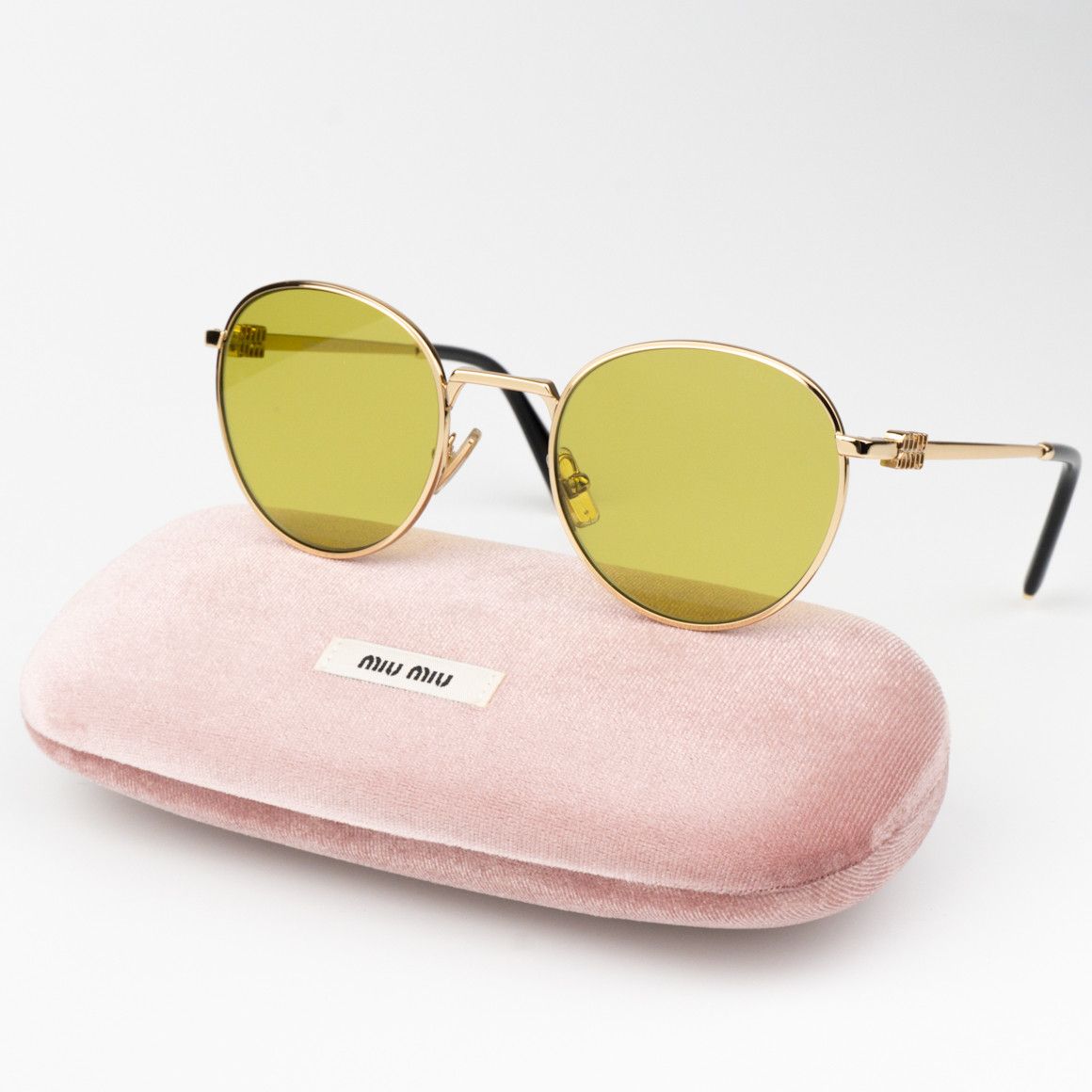 Miu Miu NEW Miu Miu MU55ZS 5AK07O Round Unisex Sunglasses 0MU 55ZS Size ONE SIZE - 1 Thumbnail