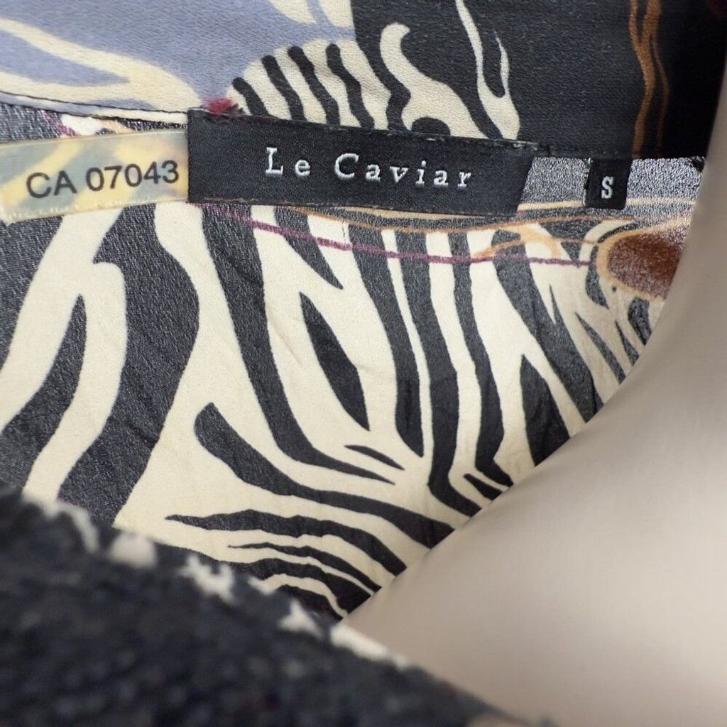 Vintage LE CAVIAR Y2K Floral Striped Animal Print blouse Size S / US 4 / IT 40 - 11 Thumbnail