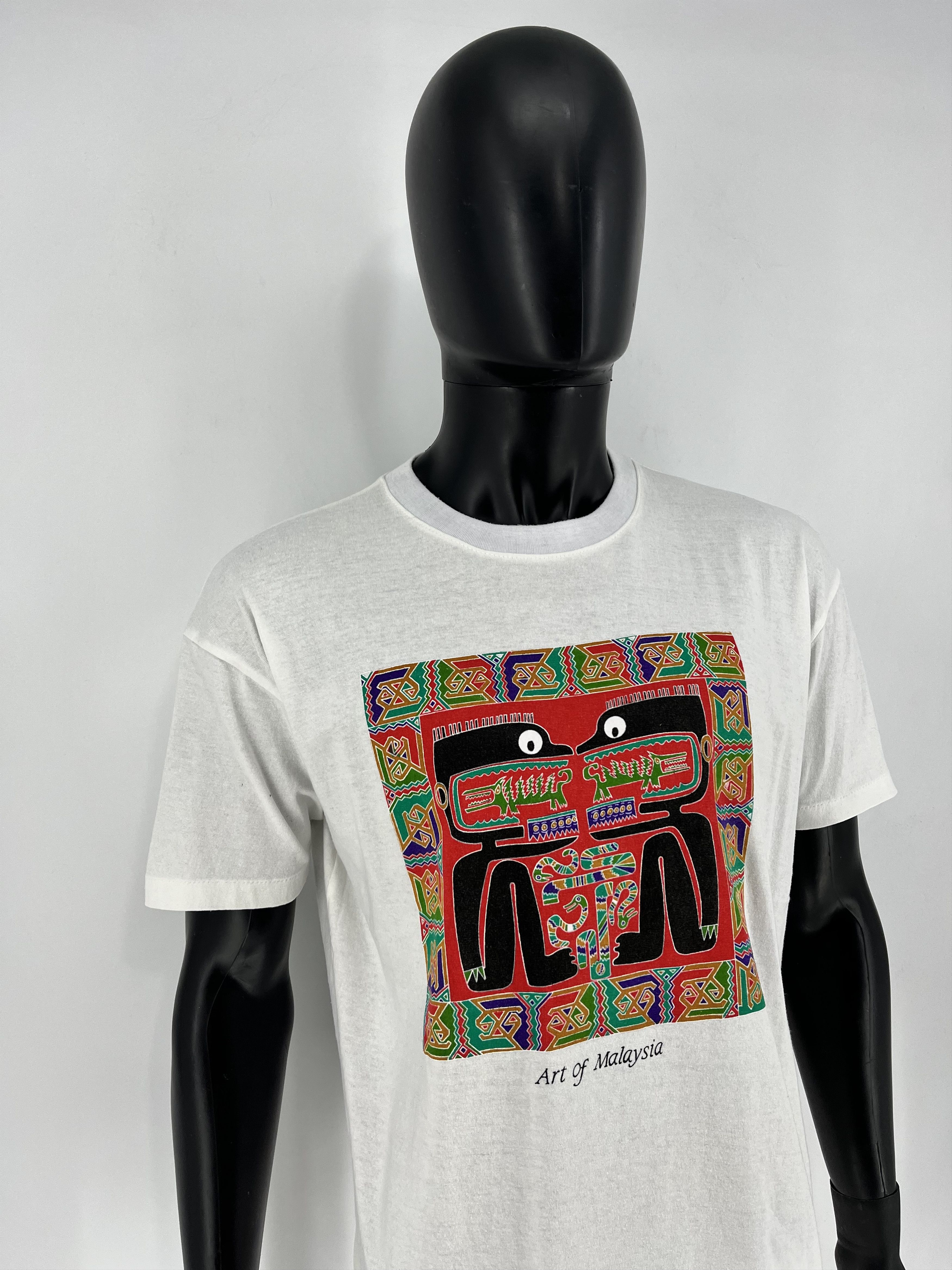 Other Vintage 90s Aboriginal Art Malaysia Animals t-shirt Size US L / EU 52-54 / 3 - 3 Thumbnail