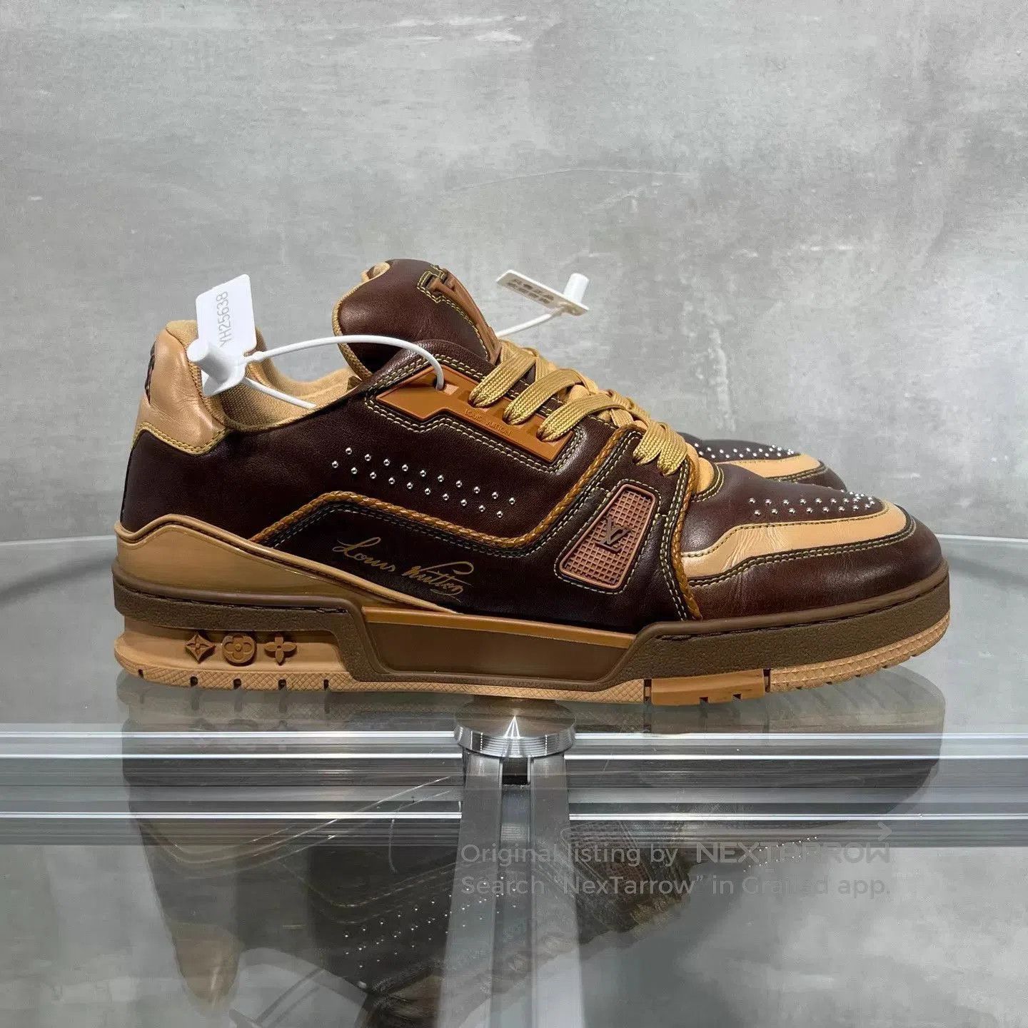Louis Vuitton Brown High-Top Leather Sneakers Size 8.5. Size US 8.5 / EU 41-42 - 4 Thumbnail