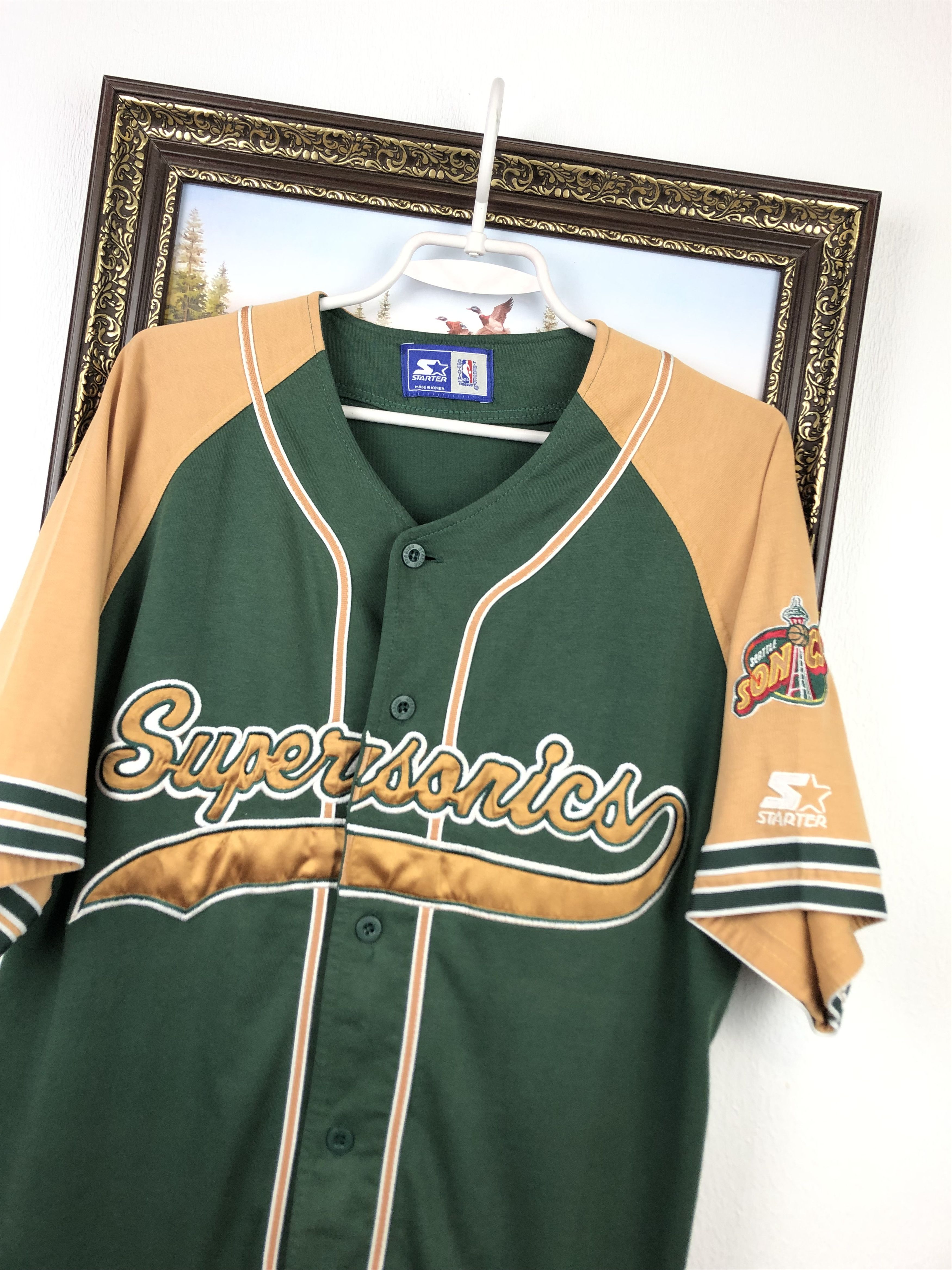 NBA Vintage Starter Seattle Supersonics Sonics Jersey Shirt NBA Size US M / EU 48-50 / 2 - 4 Thumbnail