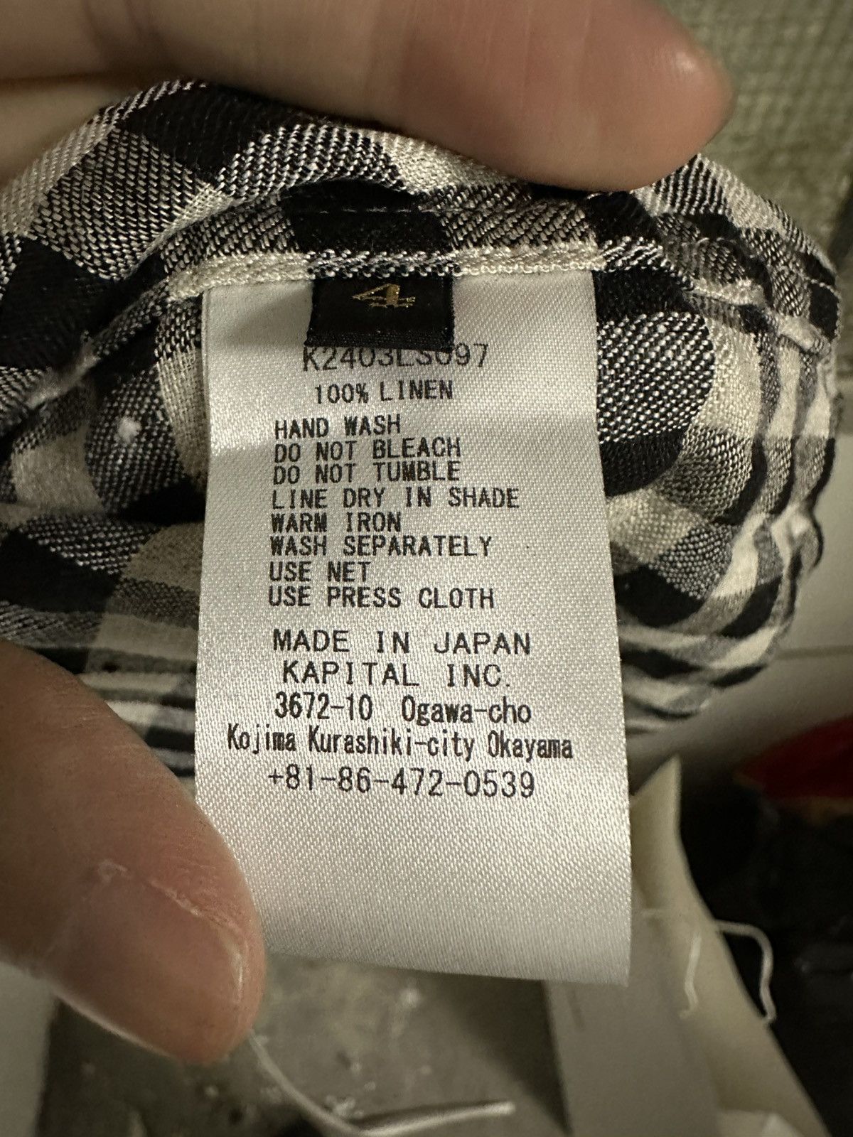 Kapital Kapital Twill Gingham Ruffled Prague Shirt linen Size US L / EU 52-54 / 3 - 5 Thumbnail