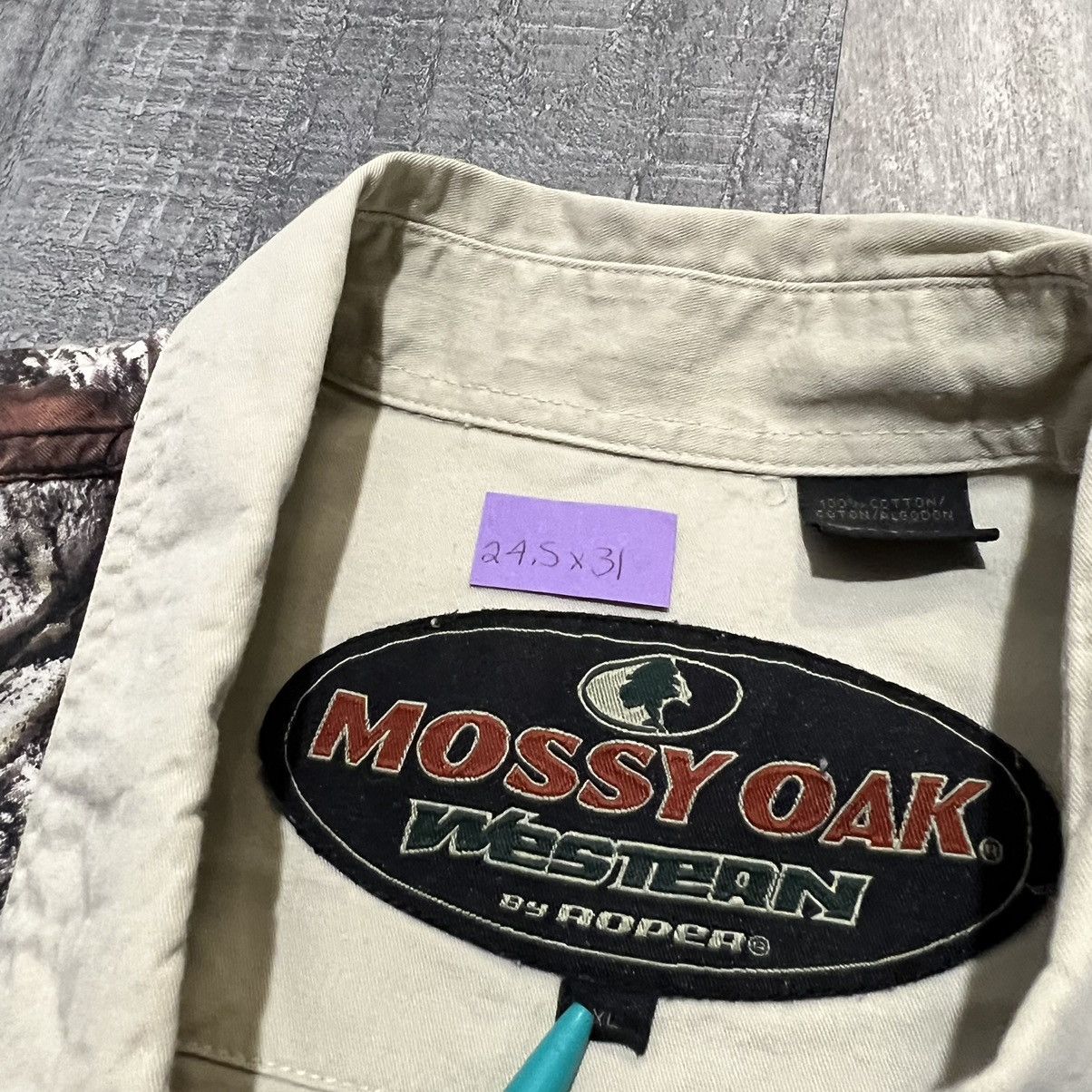 Mossy Oaks Mossy Oak Western Camo Roper Hunting Button Shirt Size US XL / EU 56 / 4 - 4 Thumbnail