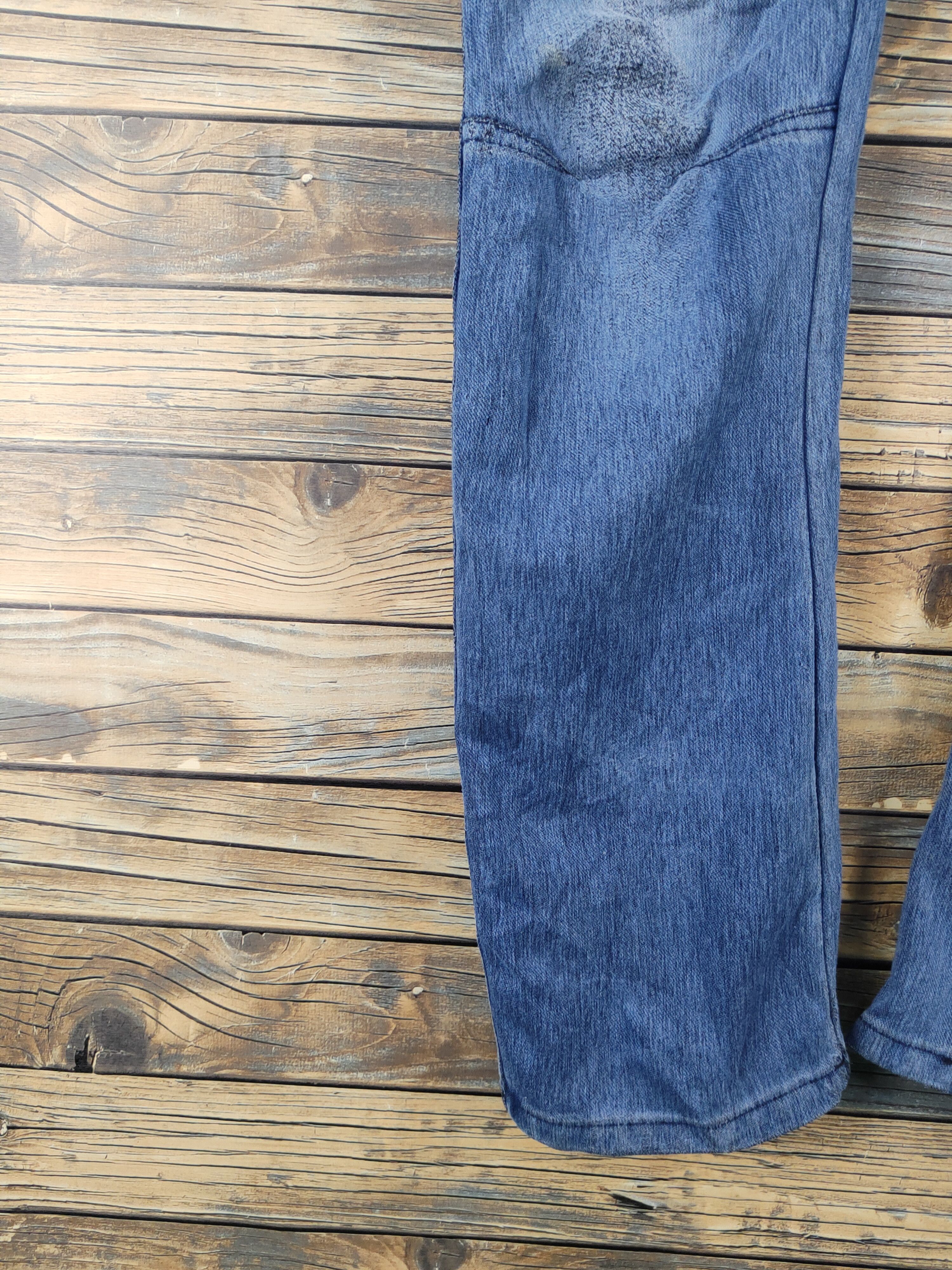 Japanese Brand FieldCore Dark Blue Distressed Ripped Jeans #W1957 Size US 31 - 4 Thumbnail