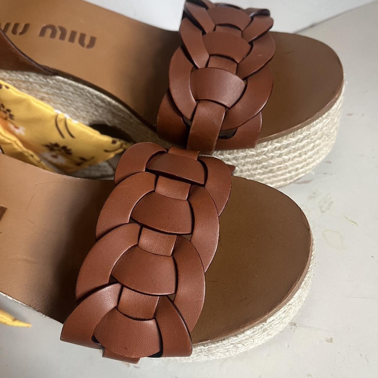 Miu Miu Miu Miu leather platform sandals Size US 6.5 / IT 36.5 - 2 Thumbnail
