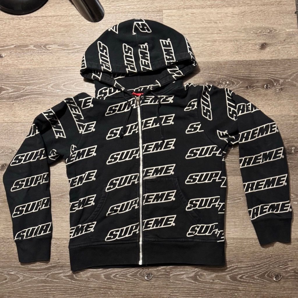 Supreme Repeat Zip Up Hoodie | Grailed