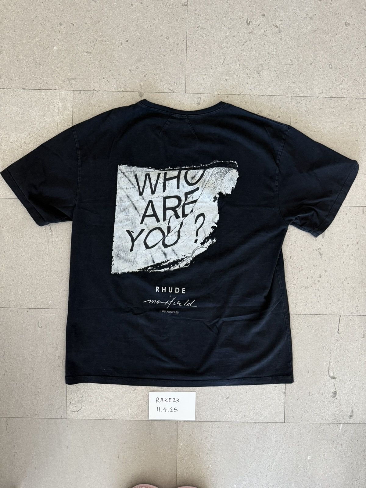 Maxfield Los Angeles × Rhude Rhude x Maxfield LA"Who Are You" Relaxed T-Shirt black Size US XL / EU 56 / 4 - 3 Thumbnail