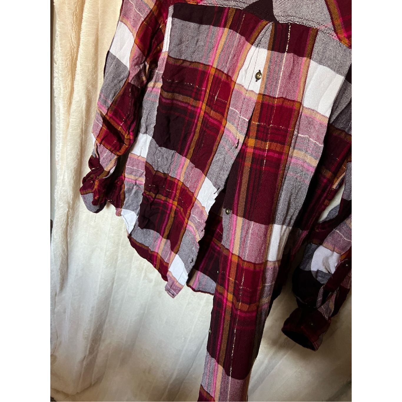 Other Maurices Multi-Colored Plaid Button Down Top Woman’s Size Me Size M / US 6-8 / IT 42-44 - 7 Thumbnail