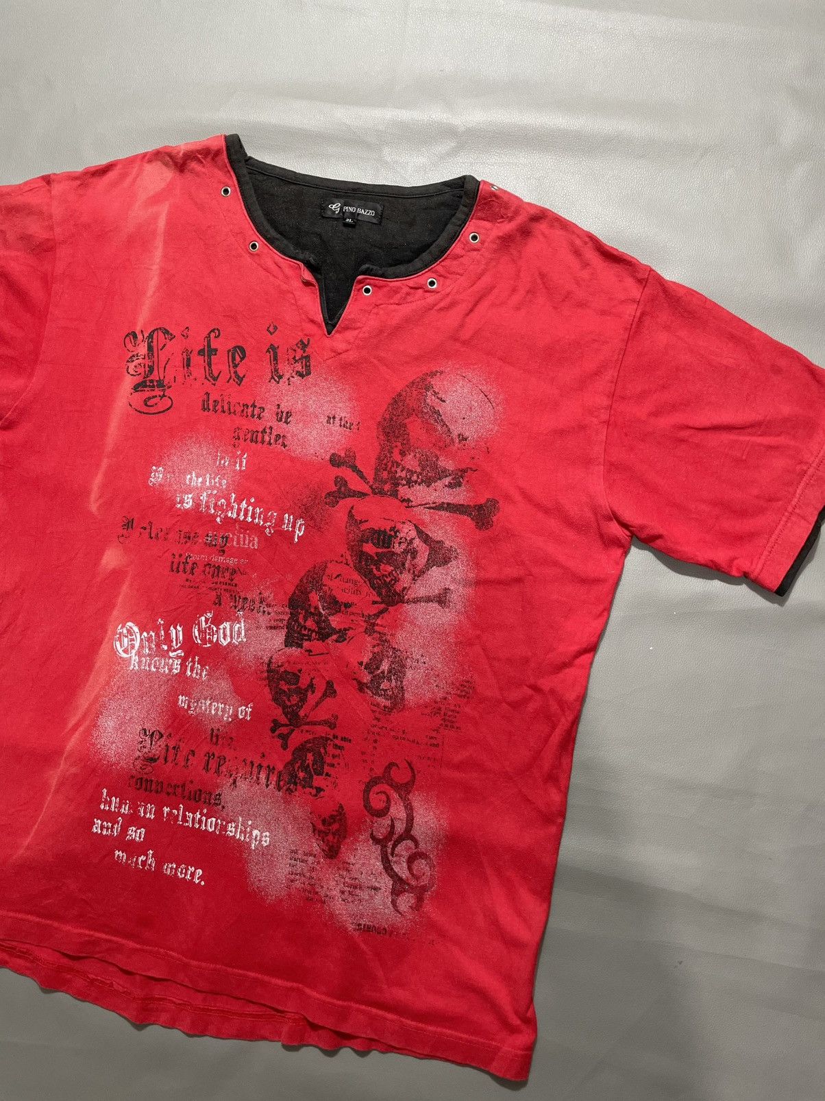 If Six Was Nine Sick Fadded Double Layer Poem Tee Size US L / EU 52-54 / 3 - 2 Thumbnail
