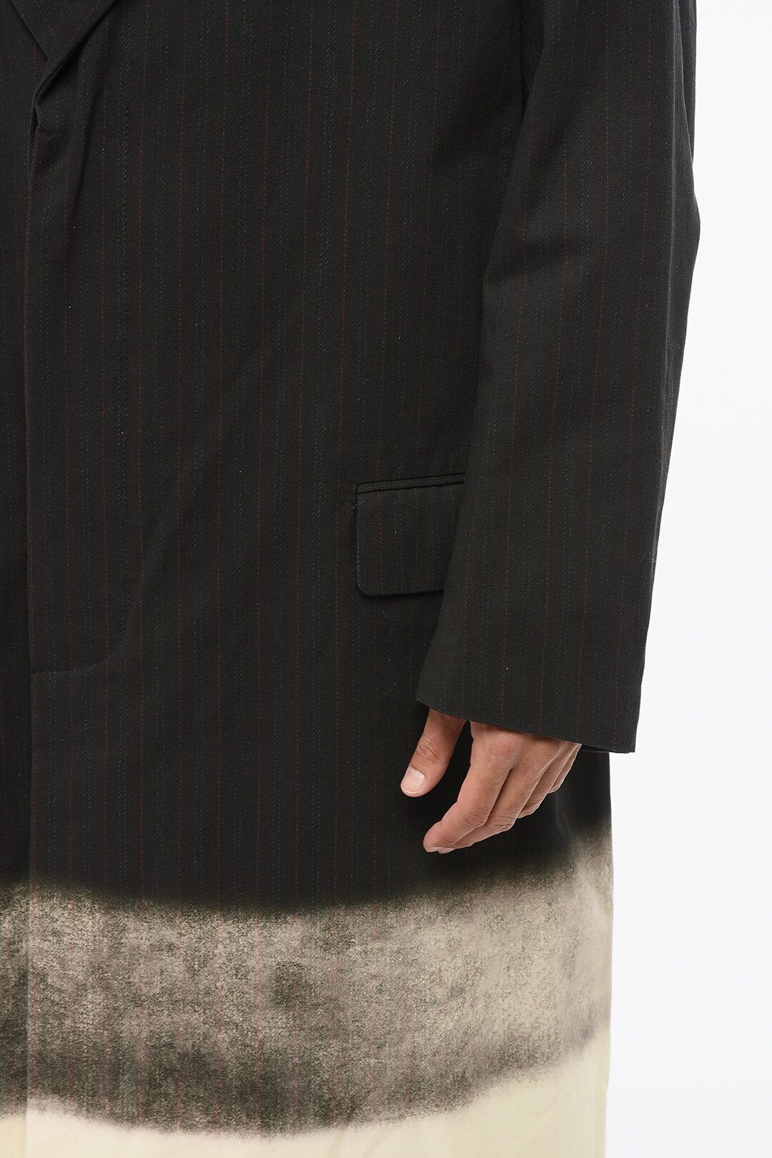 Maison Margiela og1mm0825 Pinstriped Gradient Effect Coat in Multicolor Size US M / EU 48-50 / 2 - 3 Thumbnail