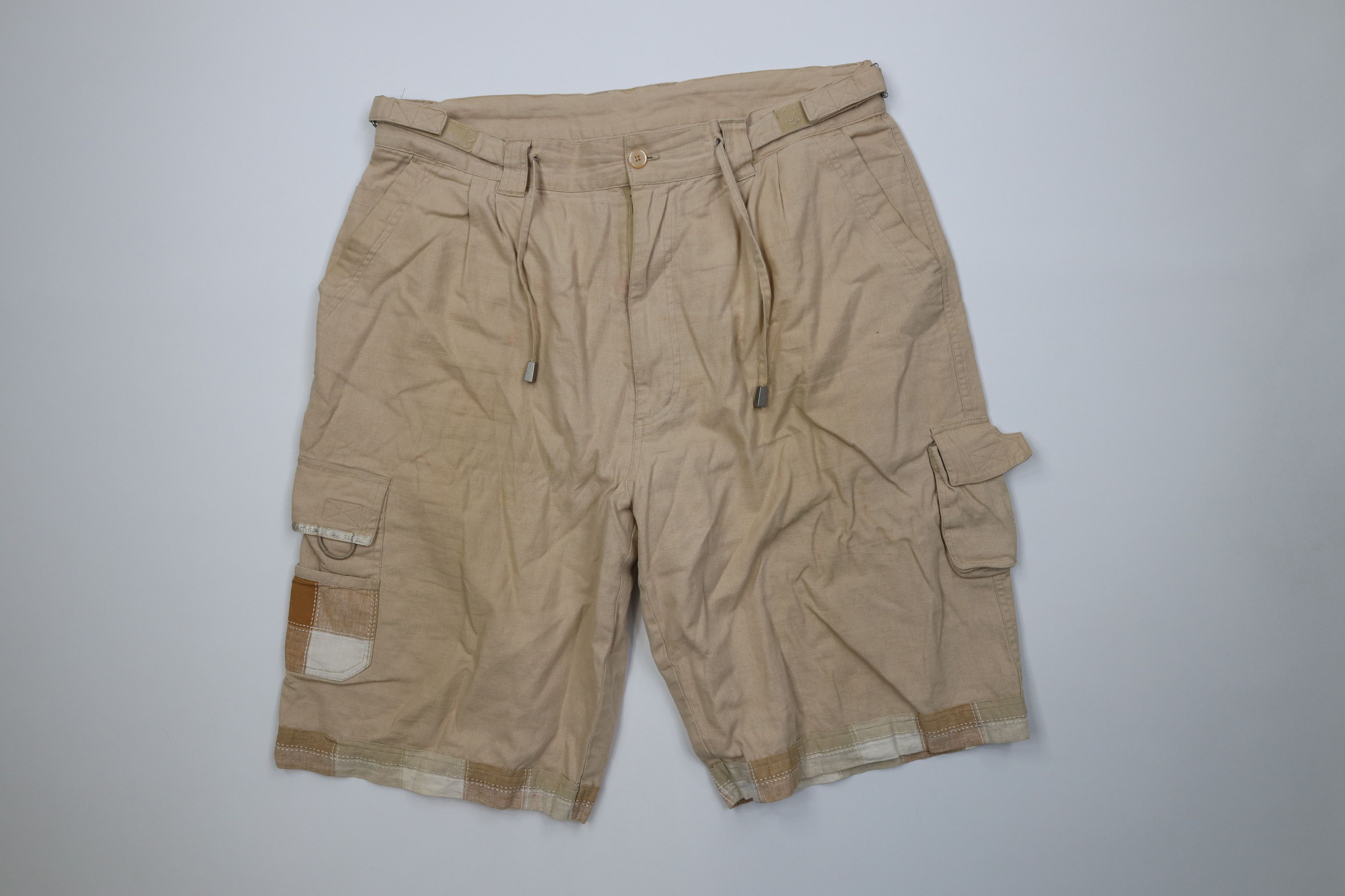 Vintage Vintage 90s Y2K Streetwear Blend Baggy Cargo Shorts Beige Size US 38 / EU 54 - 1 Thumbnail