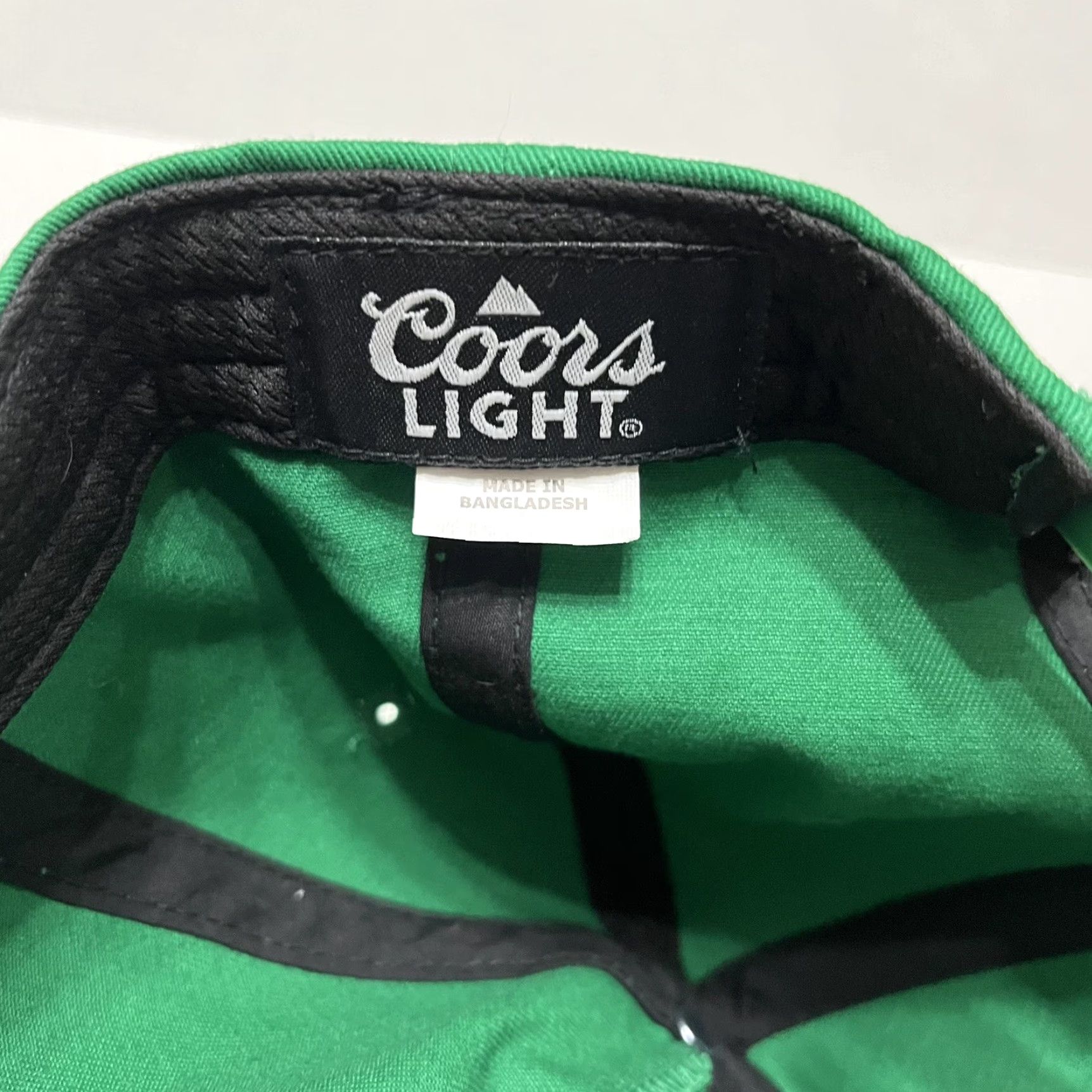 Vintage Coors Light Hat Cap SnapBack Green St Patrick’s Day Clover Shamrock Baseball Cap Men One Size" Size ONE SIZE - 8 Thumbnail