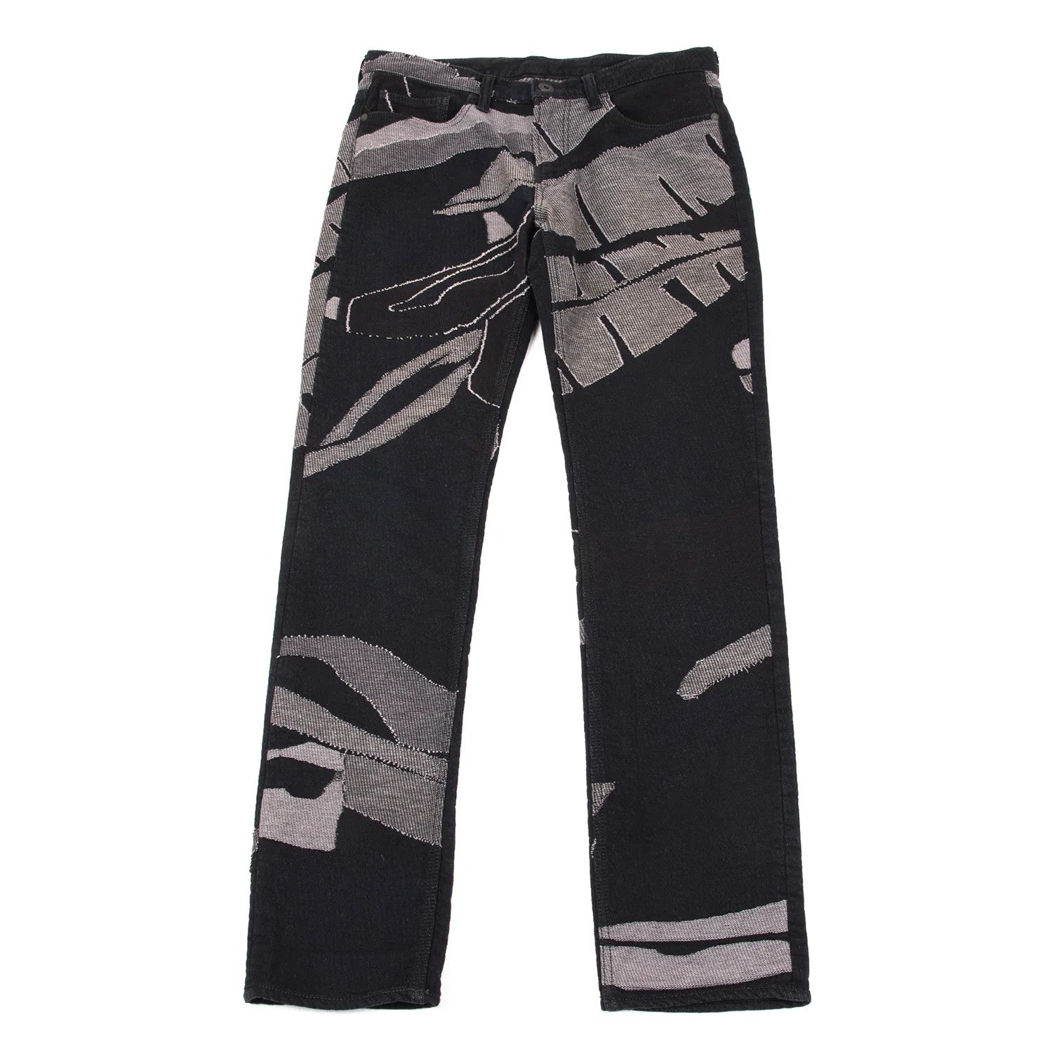 Issey Miyake Graphic Jacquard Denim Pants in Indigo Black and More Size US 38 / EU 54 - 1 Thumbnail