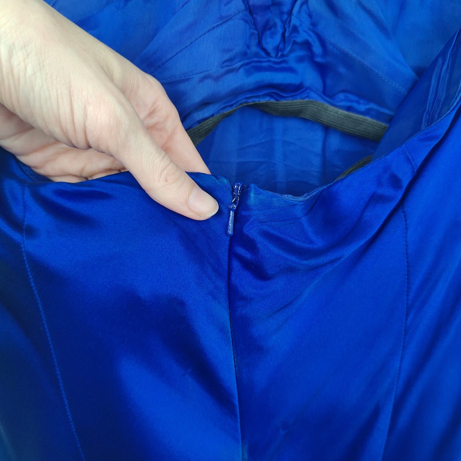 Other Vintage Y2K Cache Maxi Dress Womens 6 Peacock Blue Halter Size M / US 6-8 / IT 42-44 - 5 Thumbnail