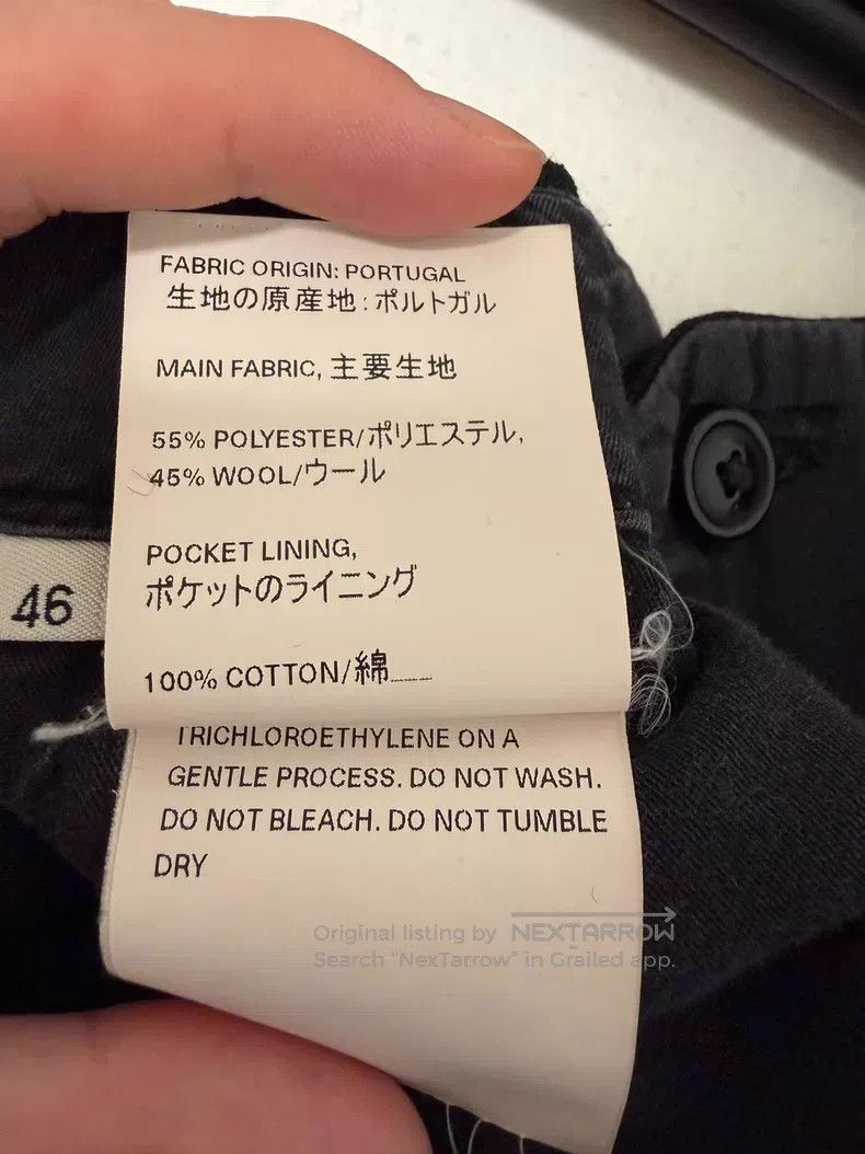 Our Legacy Our Legacy Black Wool Twill Trousers Size US 30 / EU 46 - 8 Thumbnail