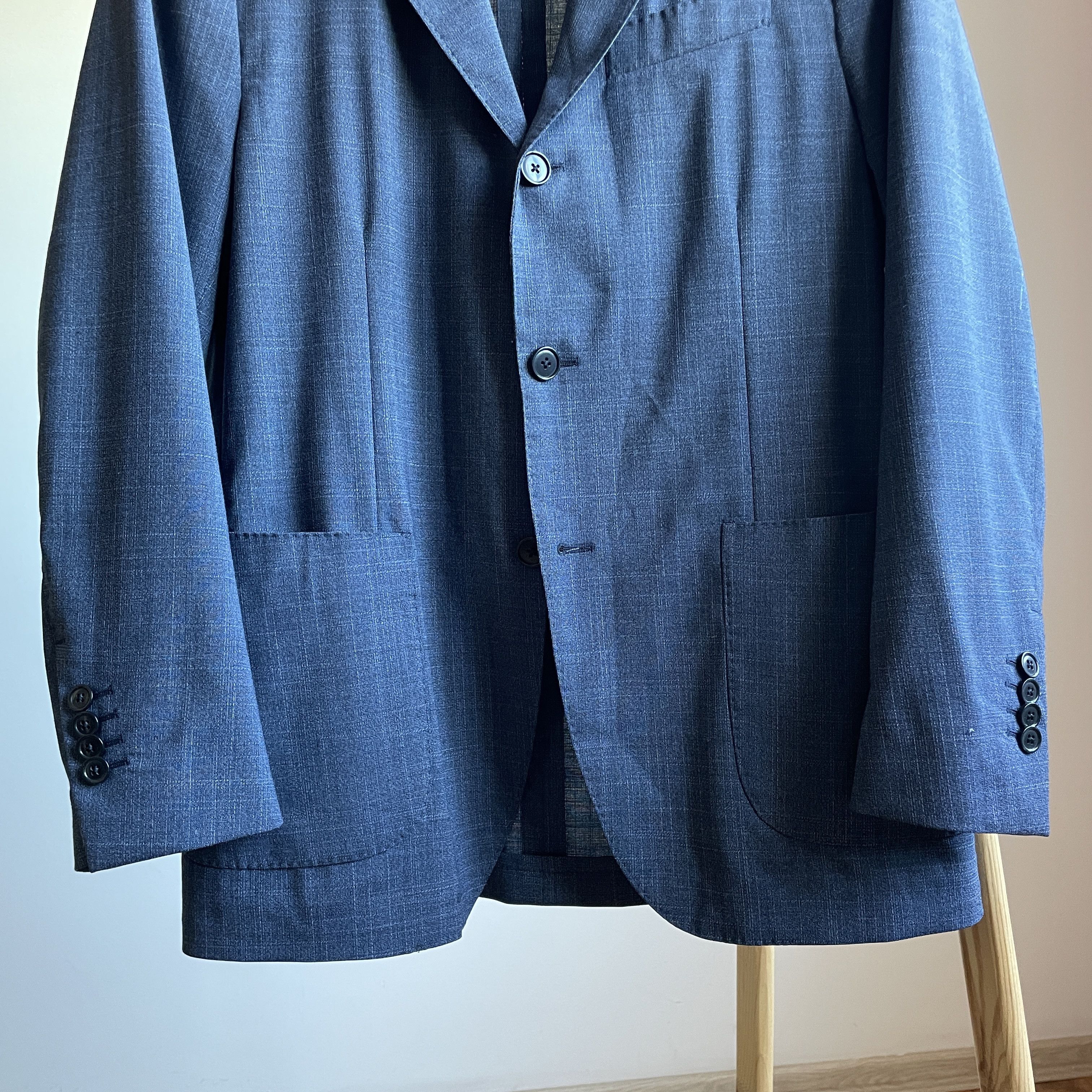Lardini Lardini Easy Wear Check Wool Blend Unlined Blazer Size 38R - 6 Thumbnail